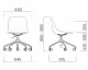 infiniti »PURE LOOP MONO« 5 Star Updown Designer-Stuhl