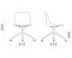 infiniti »PURE LOOP MONO« Swivel mit Rollen Designer-Stuhl