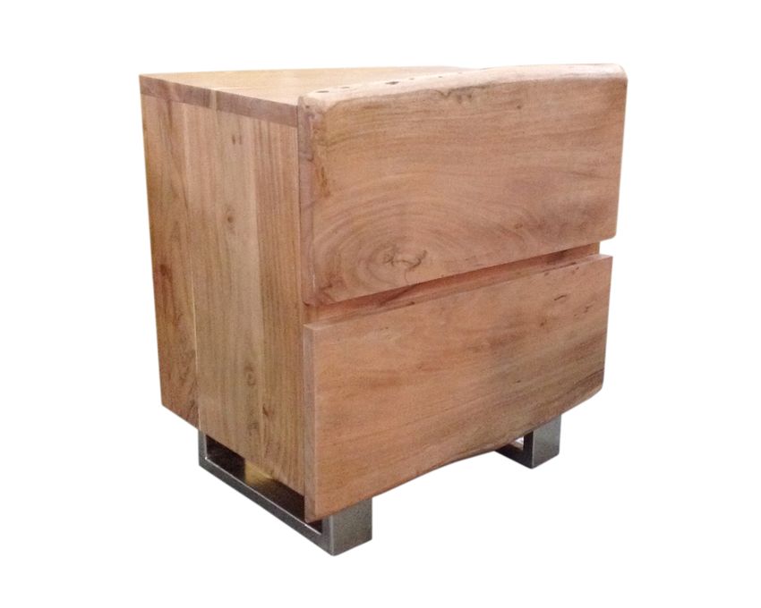 Simple Houseware Nachttisch Kommode – 2 Etagen Mit 2 Körben, Bronze, 42,5x52,1 Cm