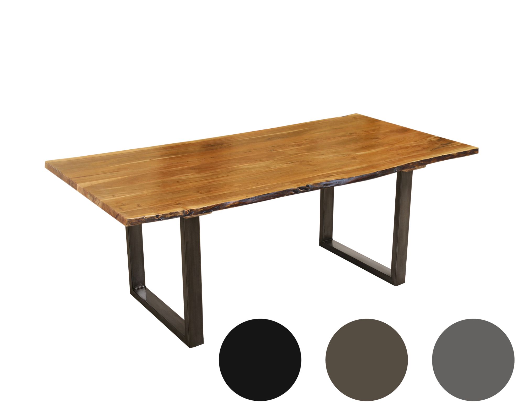 3S Frankenmöbel »Agra« Massivholz Esstisch TI-0429 / Akazie / 140x90 cm / schwarz
