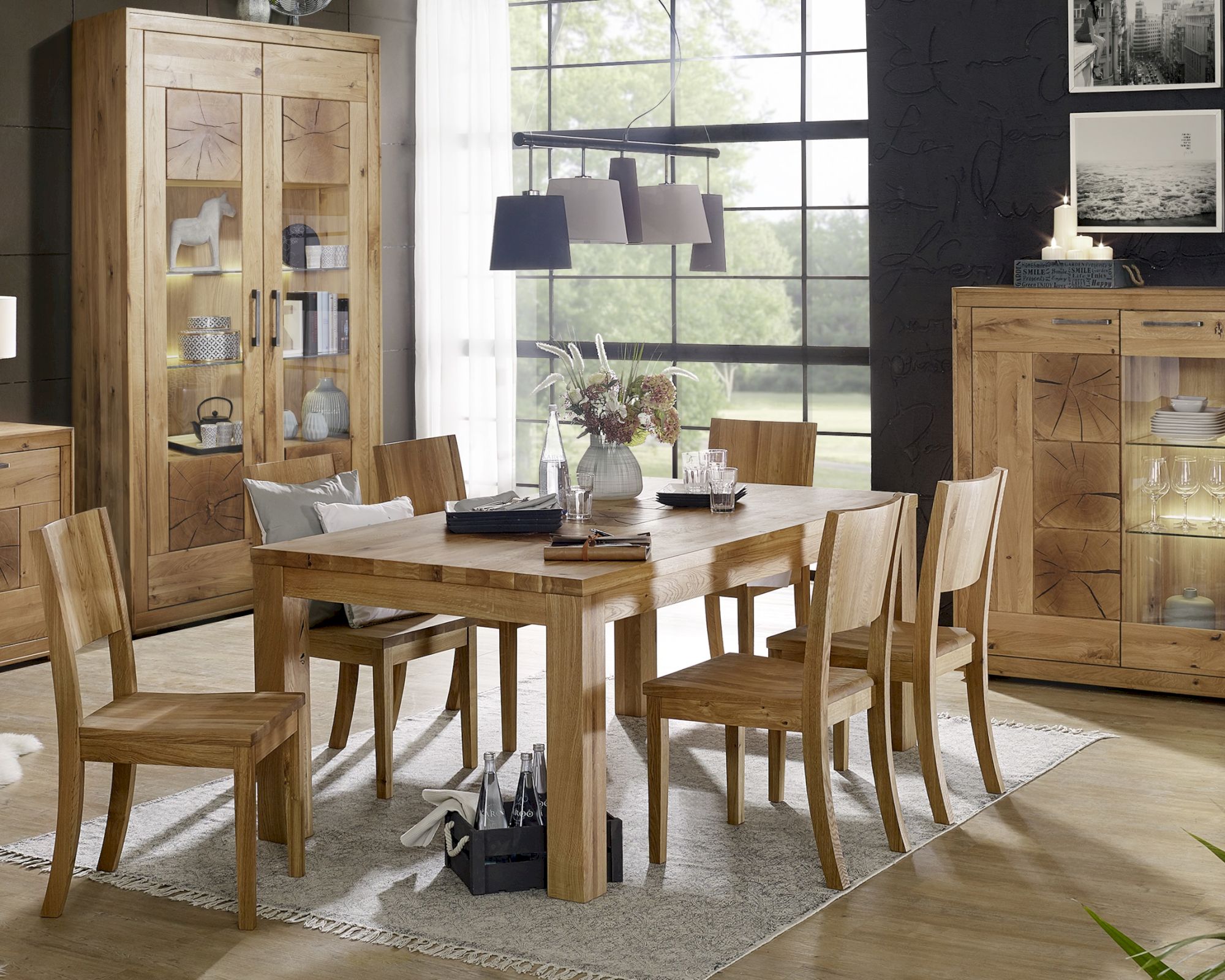 3S Frankenmöbel »Albero« Massivholz Esstisch WZ-0315 / Wildeiche / 180x76x90 cm