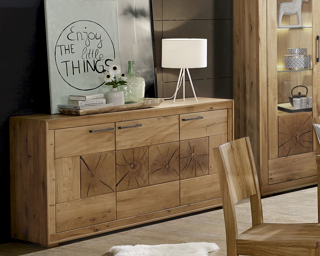 3S Frankenmöbel »Albero« Massivholz Sideboard WZ-0315 / Wildeiche / groß