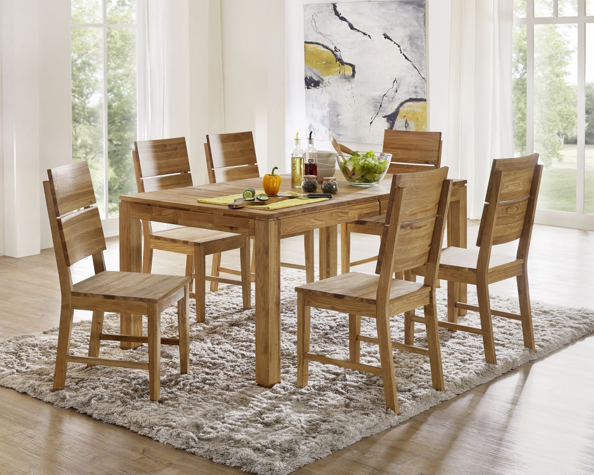 3S Frankenmöbel »Allrounder« Massivholz Esstisch 140x90 cm / Kernbuche geölt / mit Funktion / TI-0122