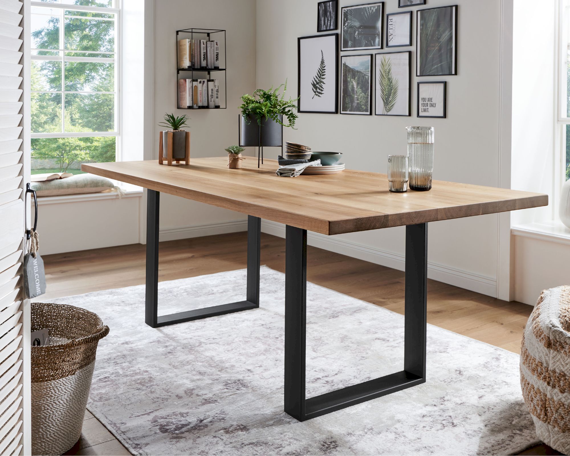 3S Frankenmöbel »Bellevue« Wildeiche Massivholz Esstisch TI-0600 / 260x100 cm / gerade Kante