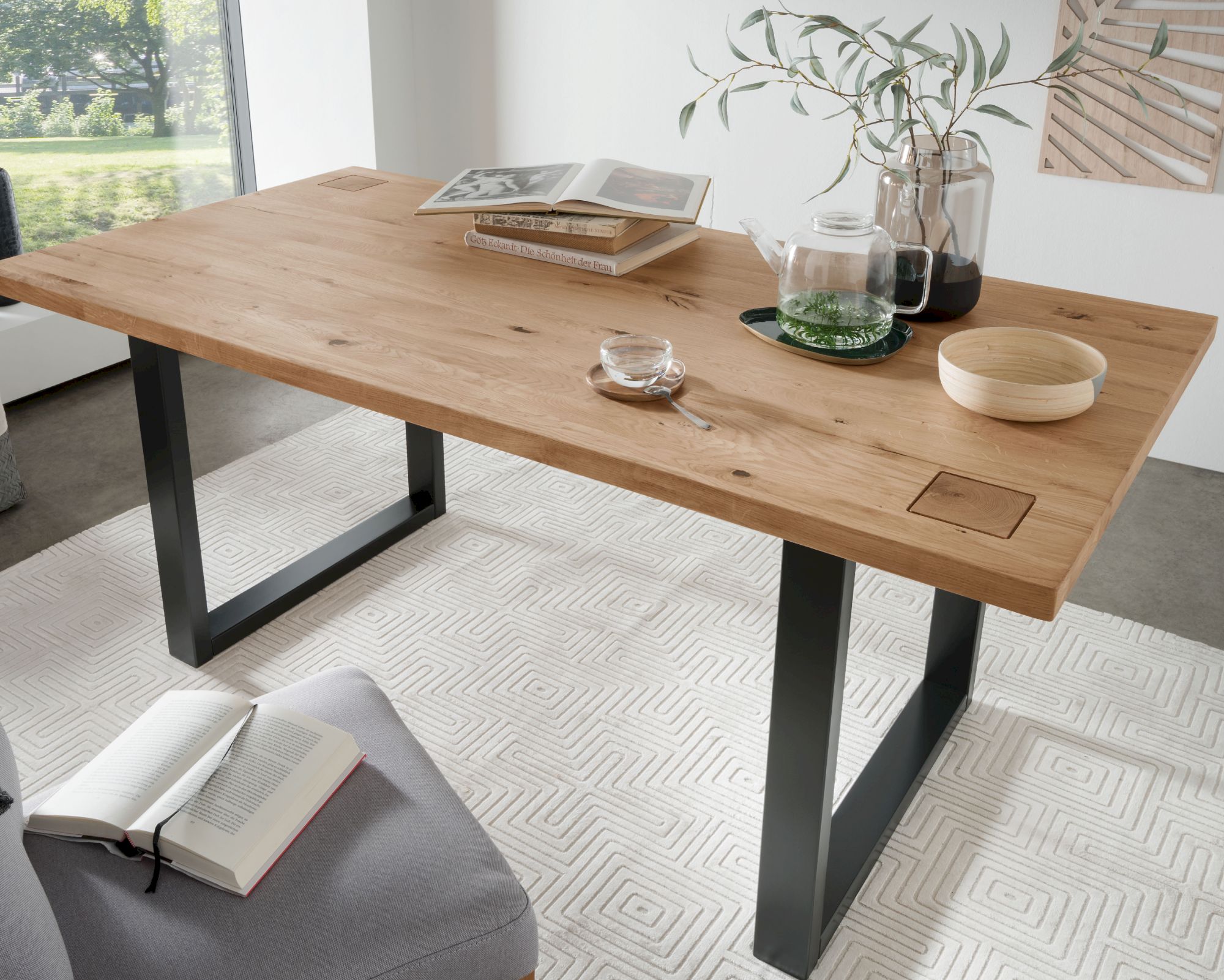 3S Frankenmöbel »Cara« Massivholz Esstisch WZ-0159 / 200x75x90 cm / Kernbuche