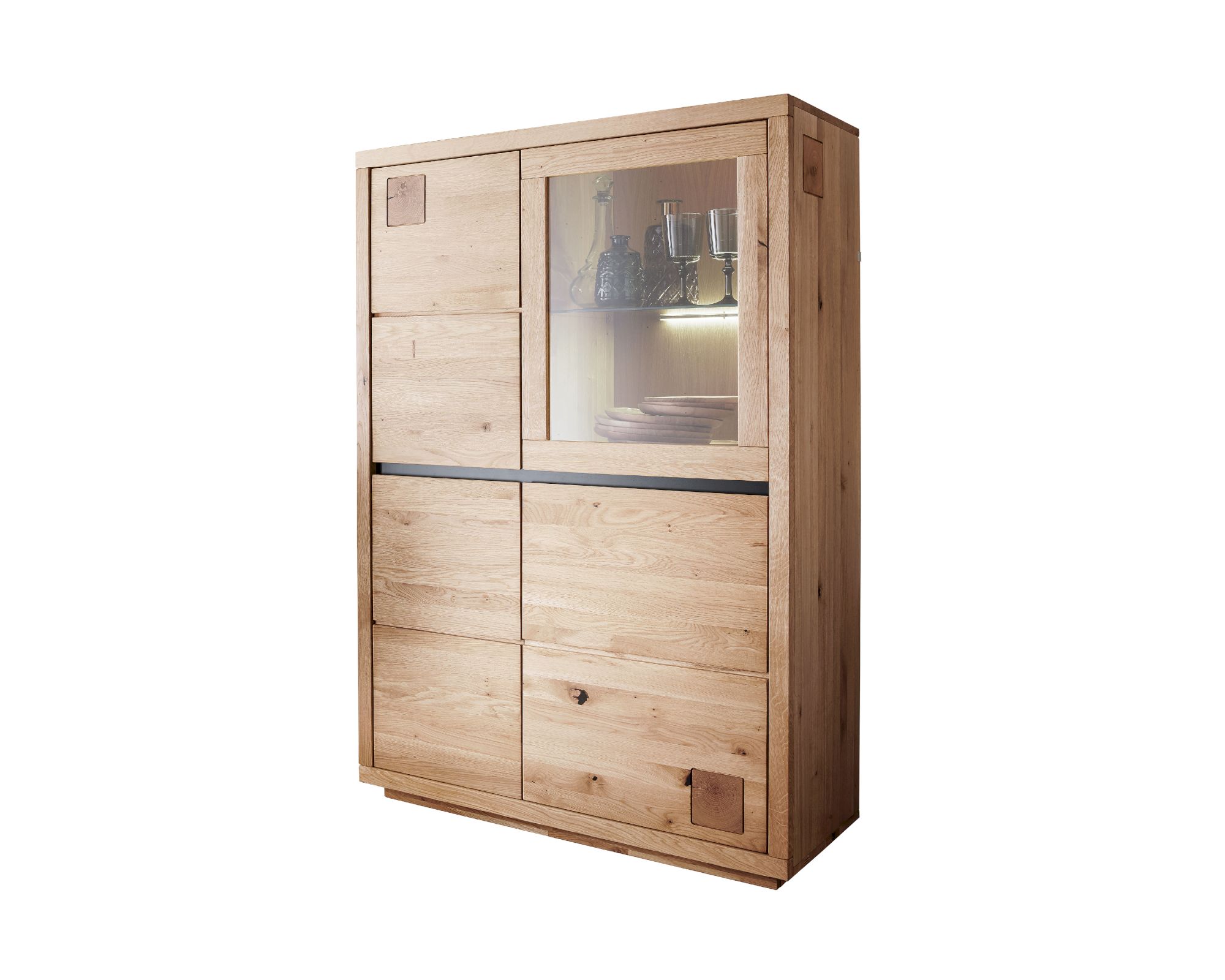 3S Frankenmöbel »Cara« Massivholz Highboard I – erhältlich in 2 Holzarten