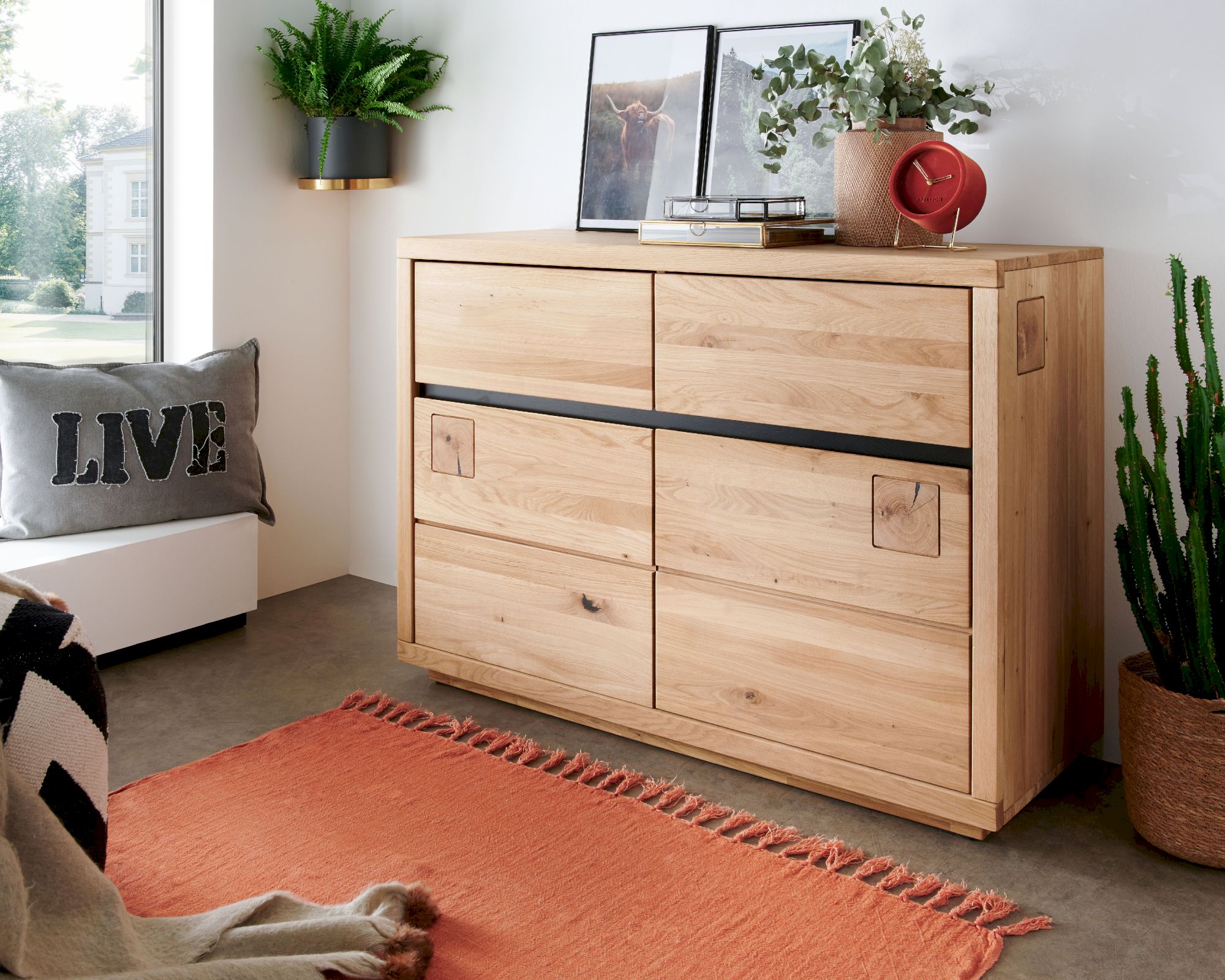 3S Frankenmöbel »Cara« Massivholz Sideboard I – erhältlich in 2 Holzarten