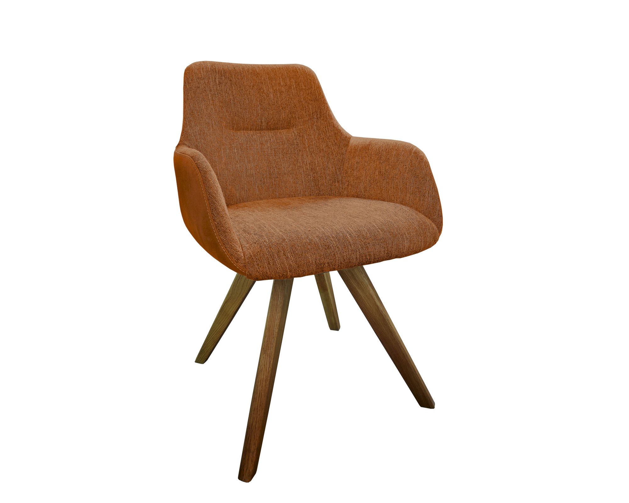 3S Frankenmöbel »Casa« Polstersessel mit Drehfunktion ST-0642 / Berry-Zeppelin 116 / black / Gestell: Eiche massiv