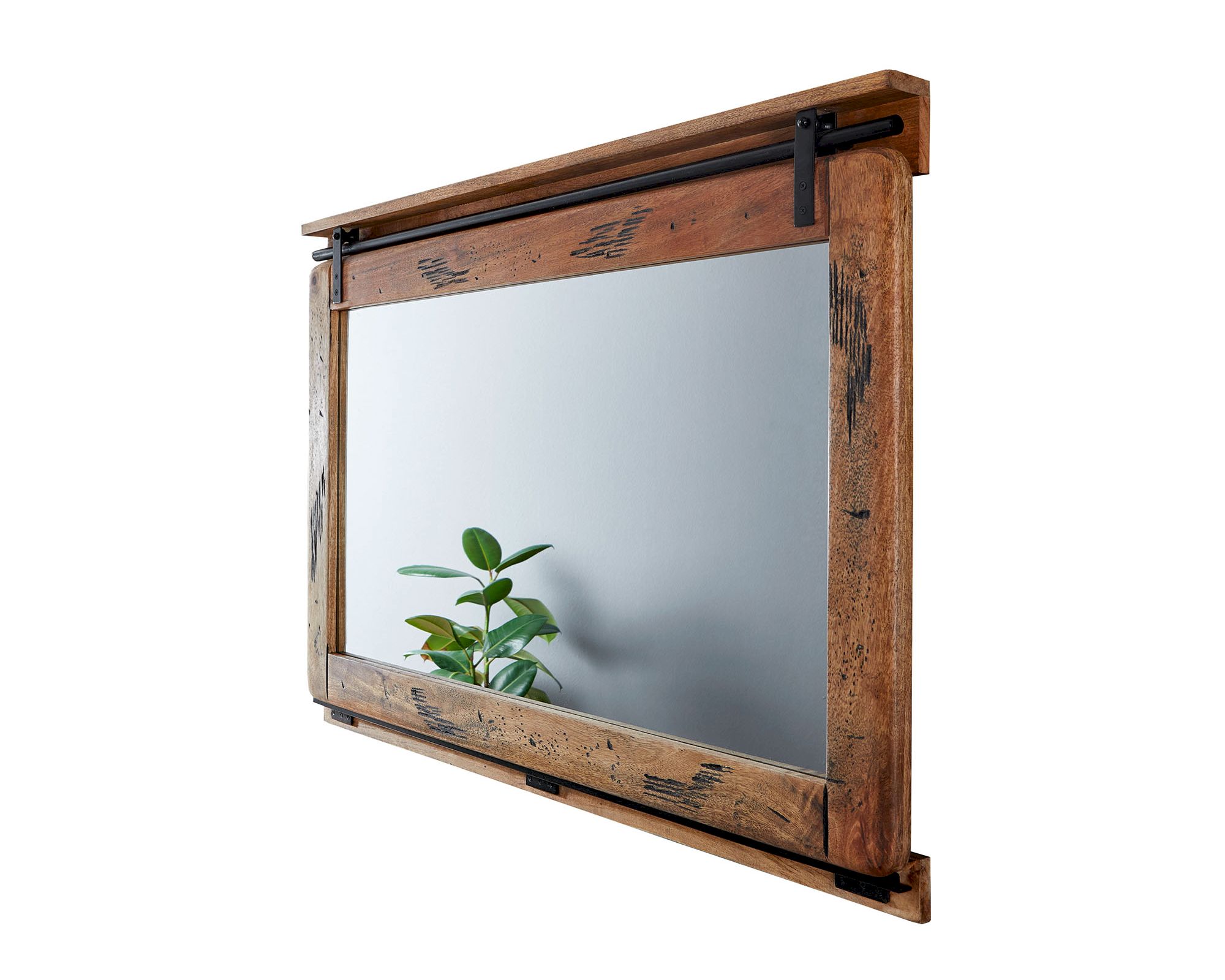 3S Frankenmöbel »Cosma« Massivholz Badezimmer-Spiegel II BA-0480 / 114x80x6 cm