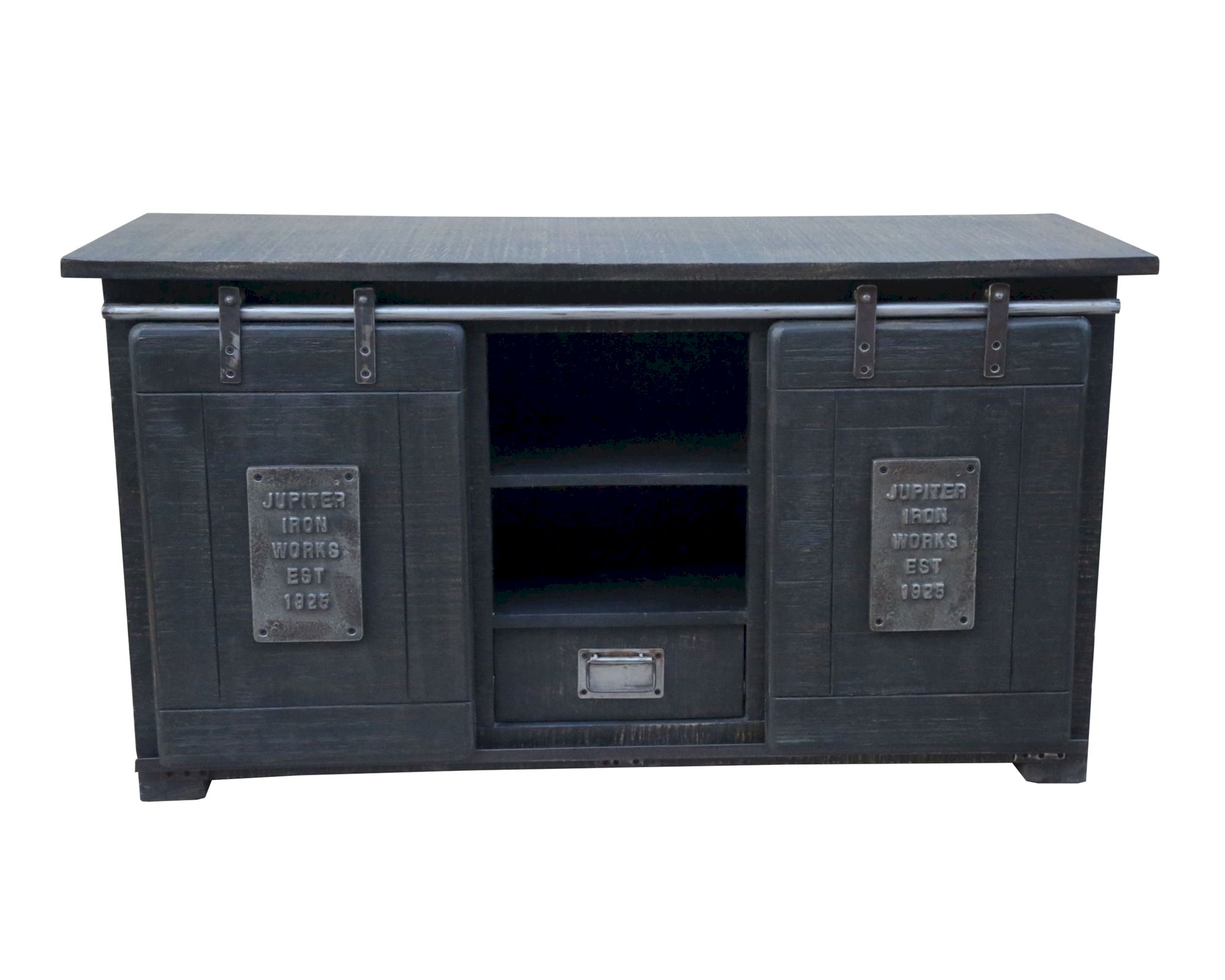 3S Frankenmöbel »Cosma« Massivholz TV Board V grau WZ-0480 / 128x70x45 cm