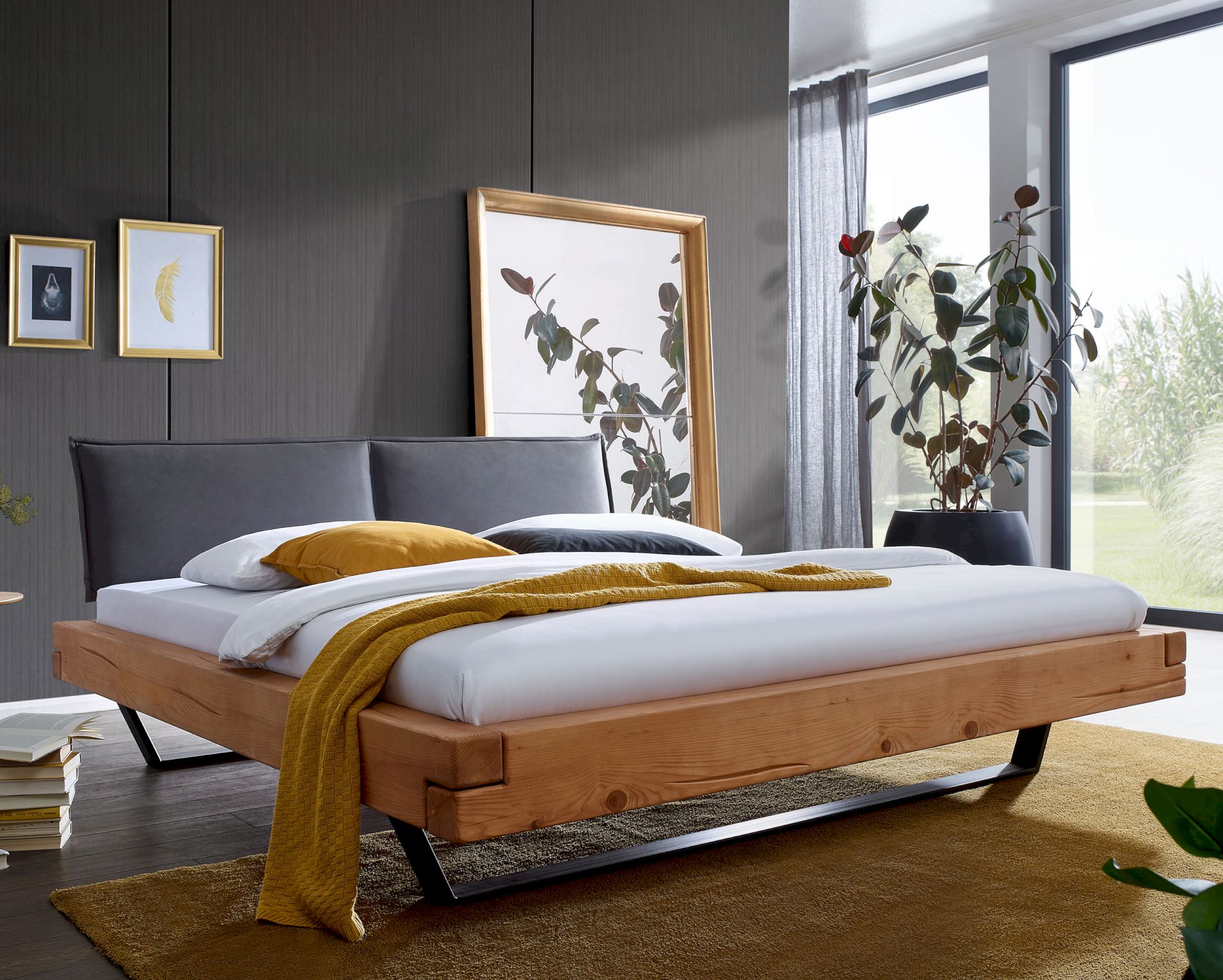 3S Frankenmöbel »Henry« Balkenbett BE-0577 / 160x200 cm / Fichte massiv geölt
