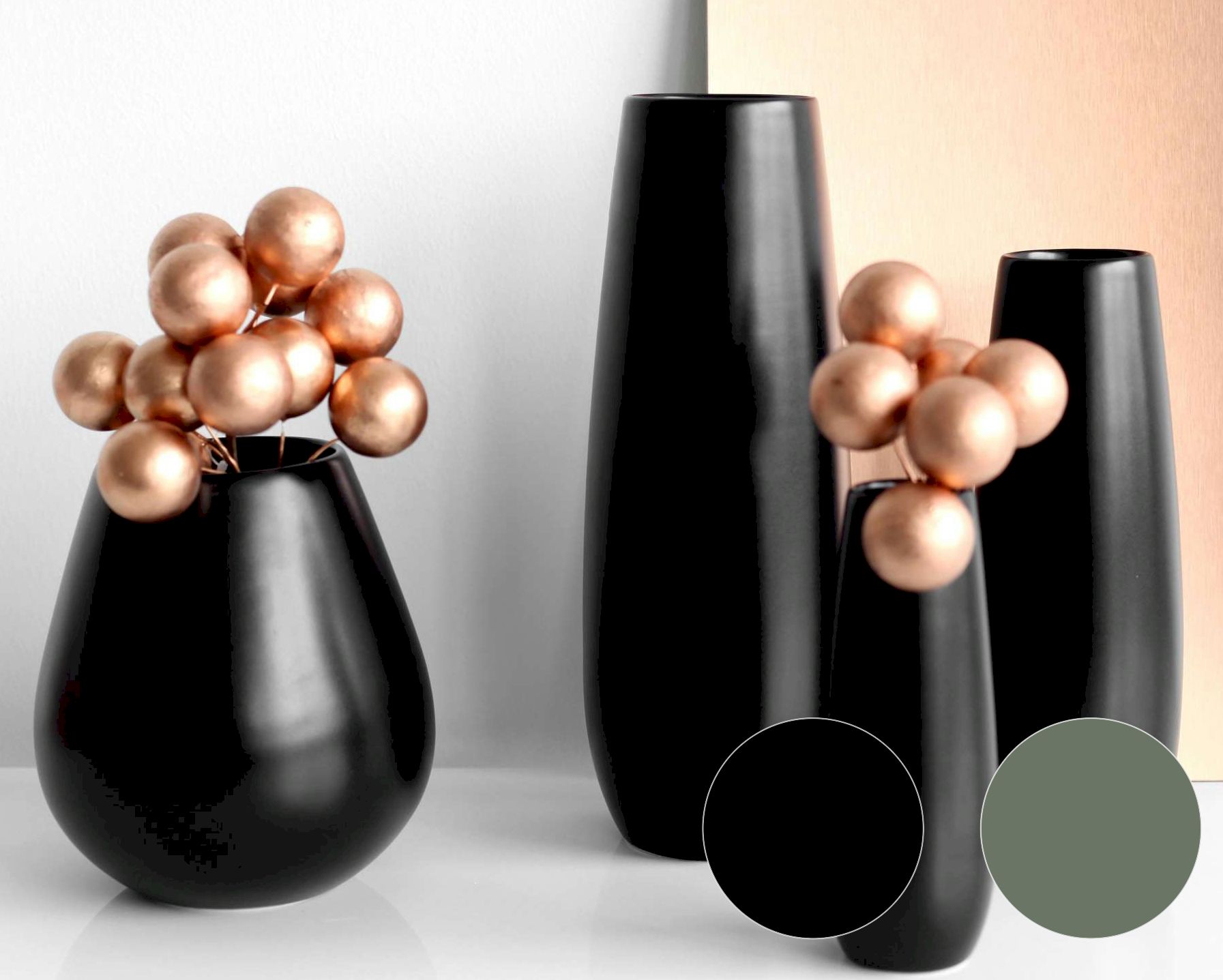 ASA Selection »Ease« Vase 18 cm / schwarz