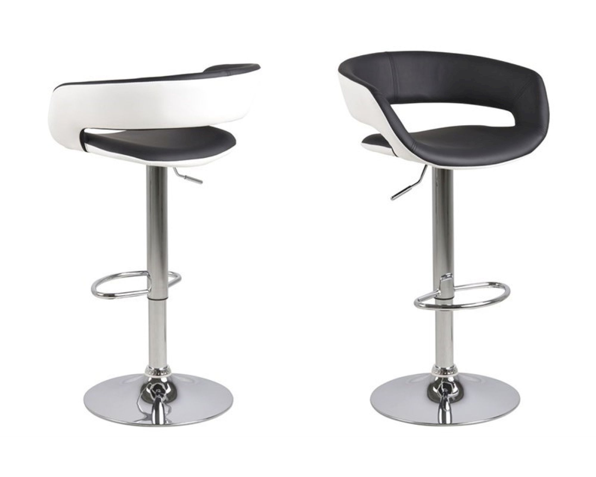 Actona »Grace« Barhocker höhenverstellbar 54,5x104x48,5 cm / schwarz-weiss