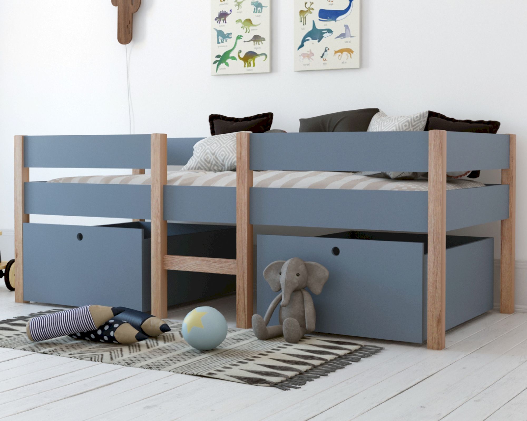 BLN Kids »Alto« Kinderbett weiss, natur