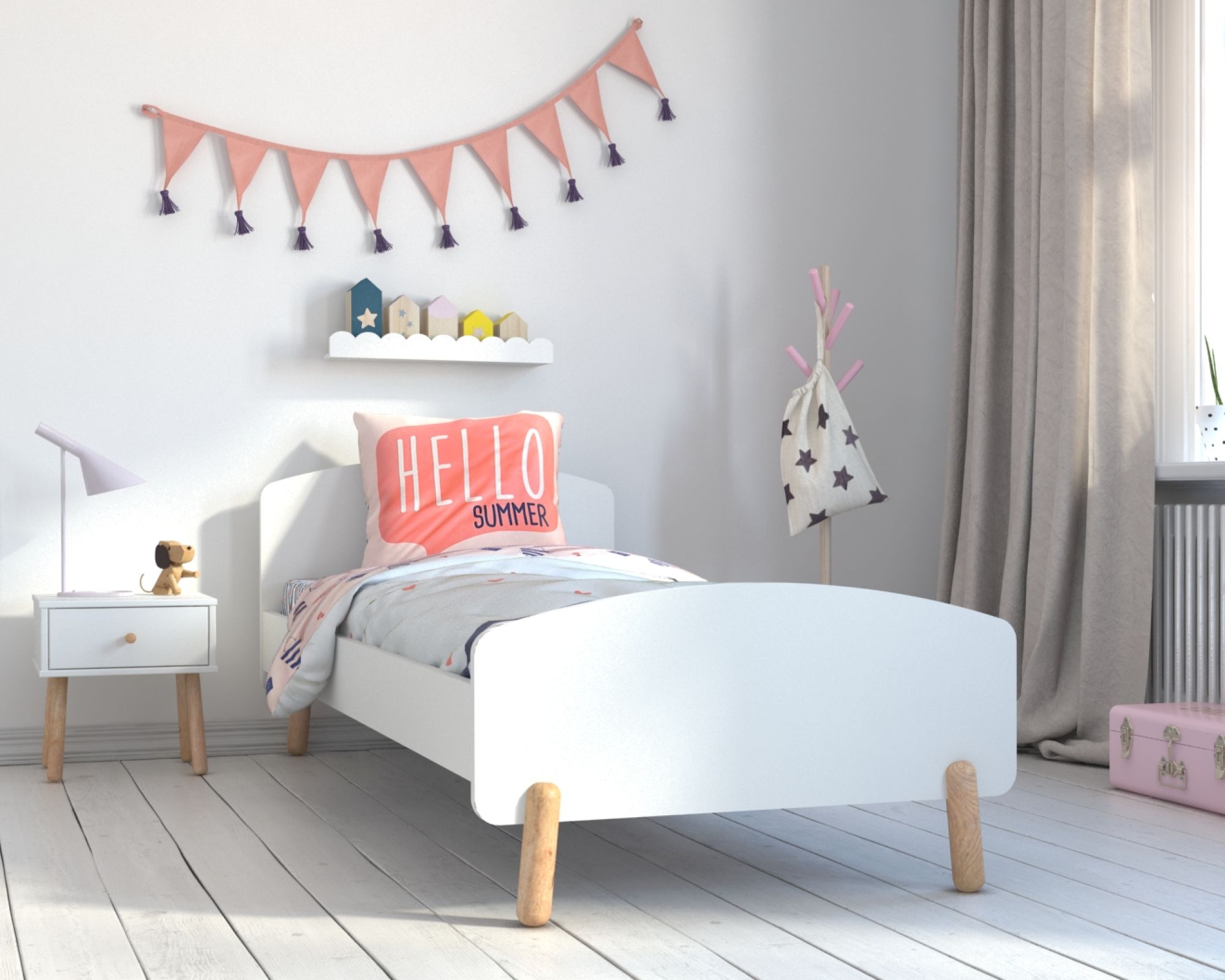 BLN Kids »Gabrielle« Kinderbett weiss / B 210 x H 60,5 x T 95 cm