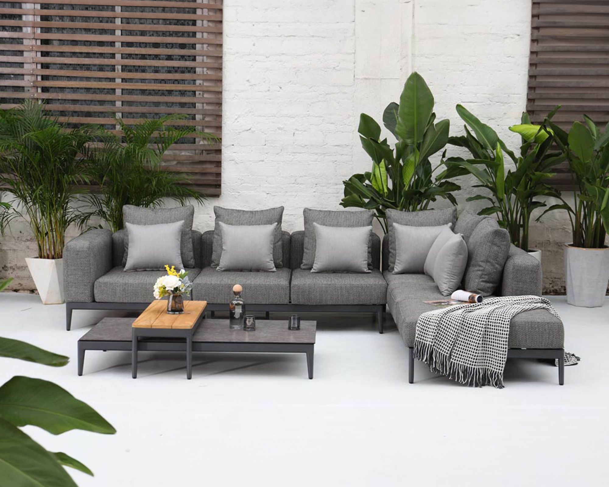 Best »Athene« Lounge-Set anthrazit