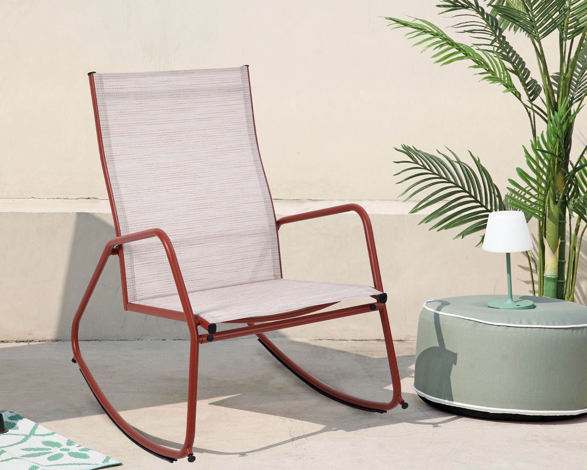 Best »Brody« Schaukelstuhl terrakotta 68,5x97x91 cm