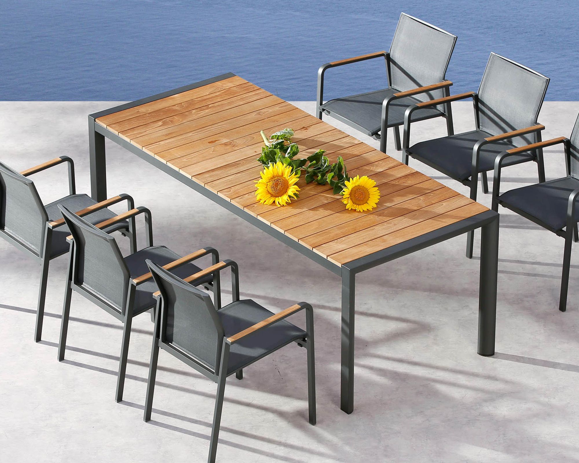 Best »Paros« Tisch schwarz 210x90 cm
