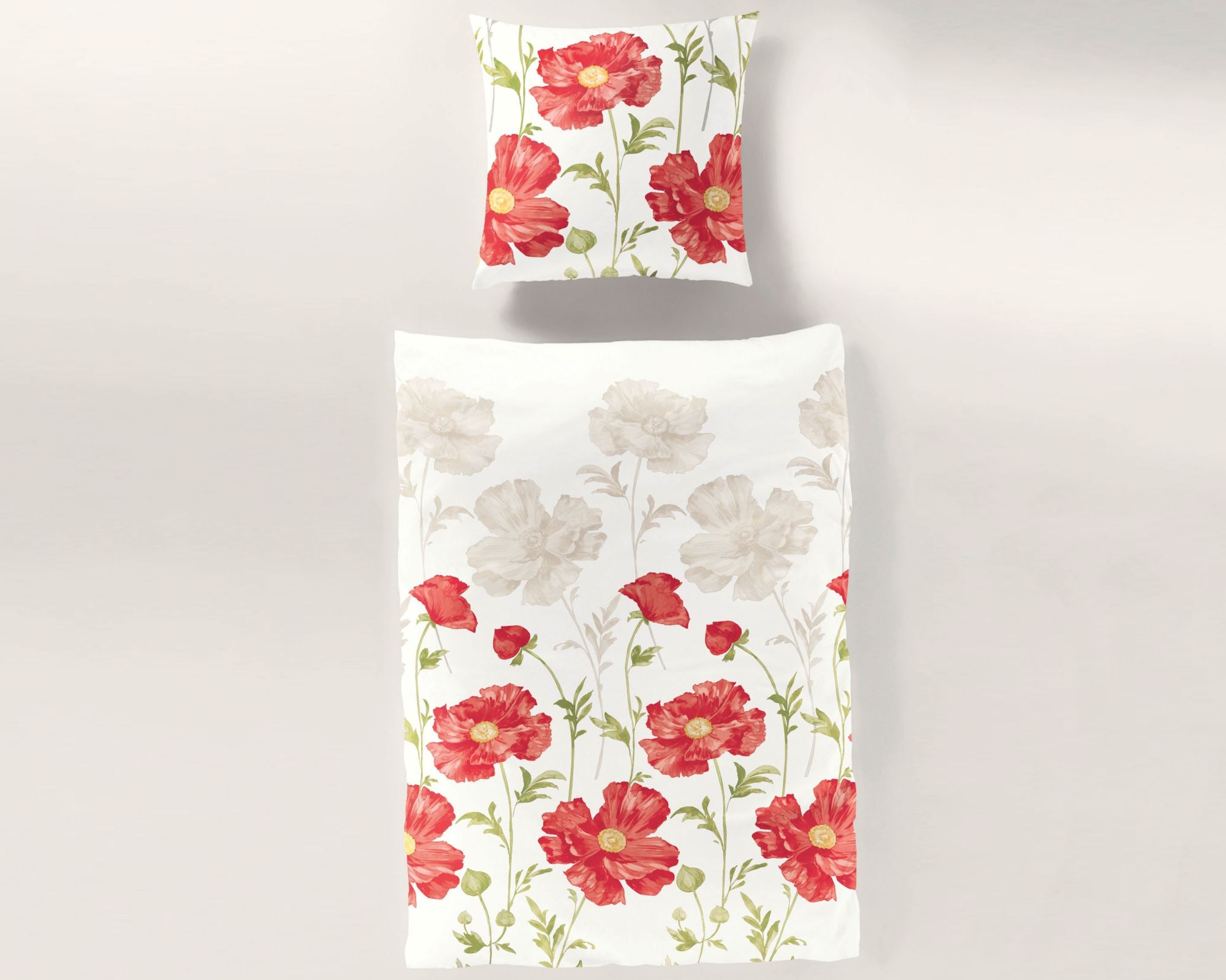 Bierbaum Satin-Bettwäsche 6734-02 135x200 cm / 80x80 cm
