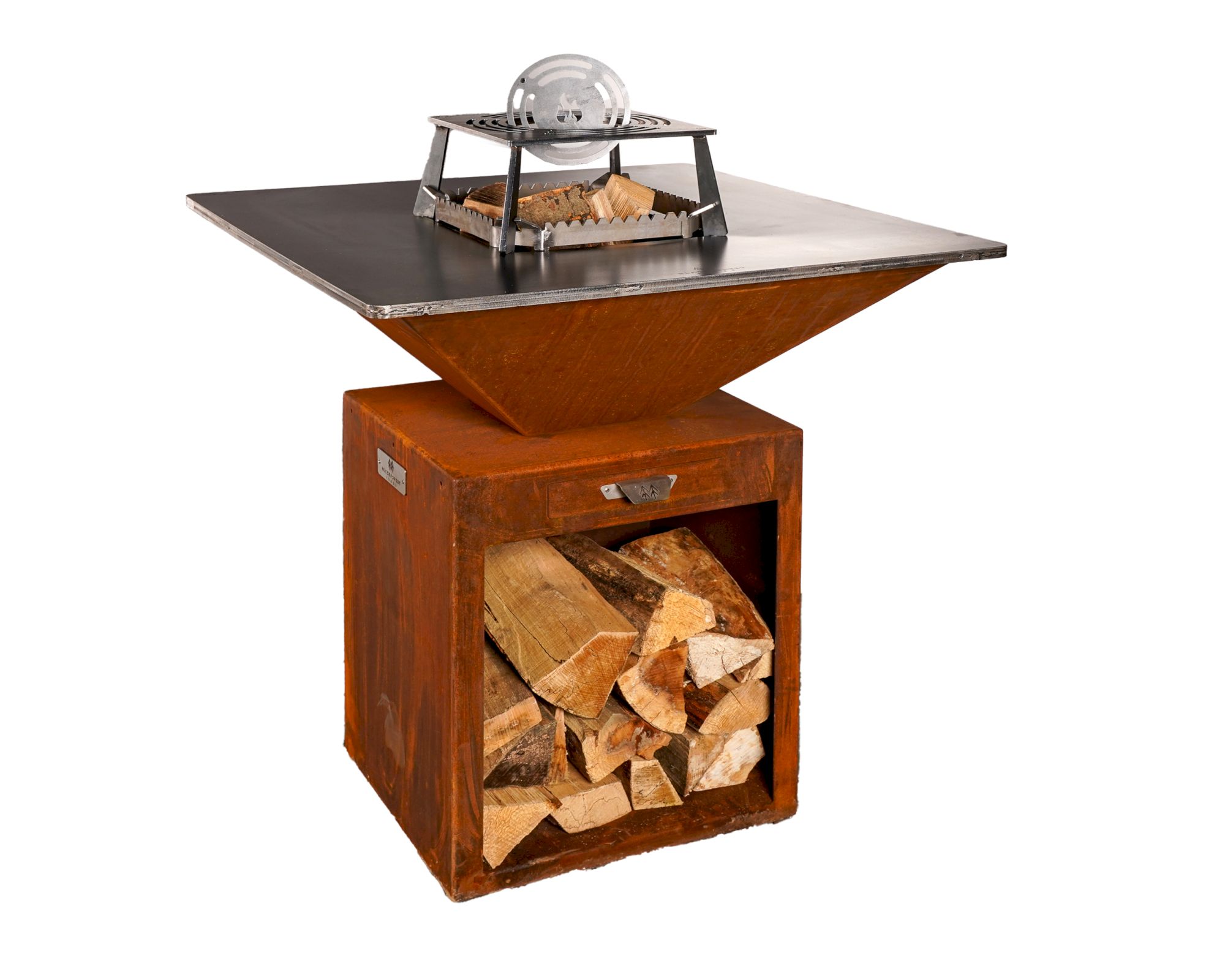 BlackForestSteel »FyrR Classic Storage Corten« Plancha Grill 100x100 cm