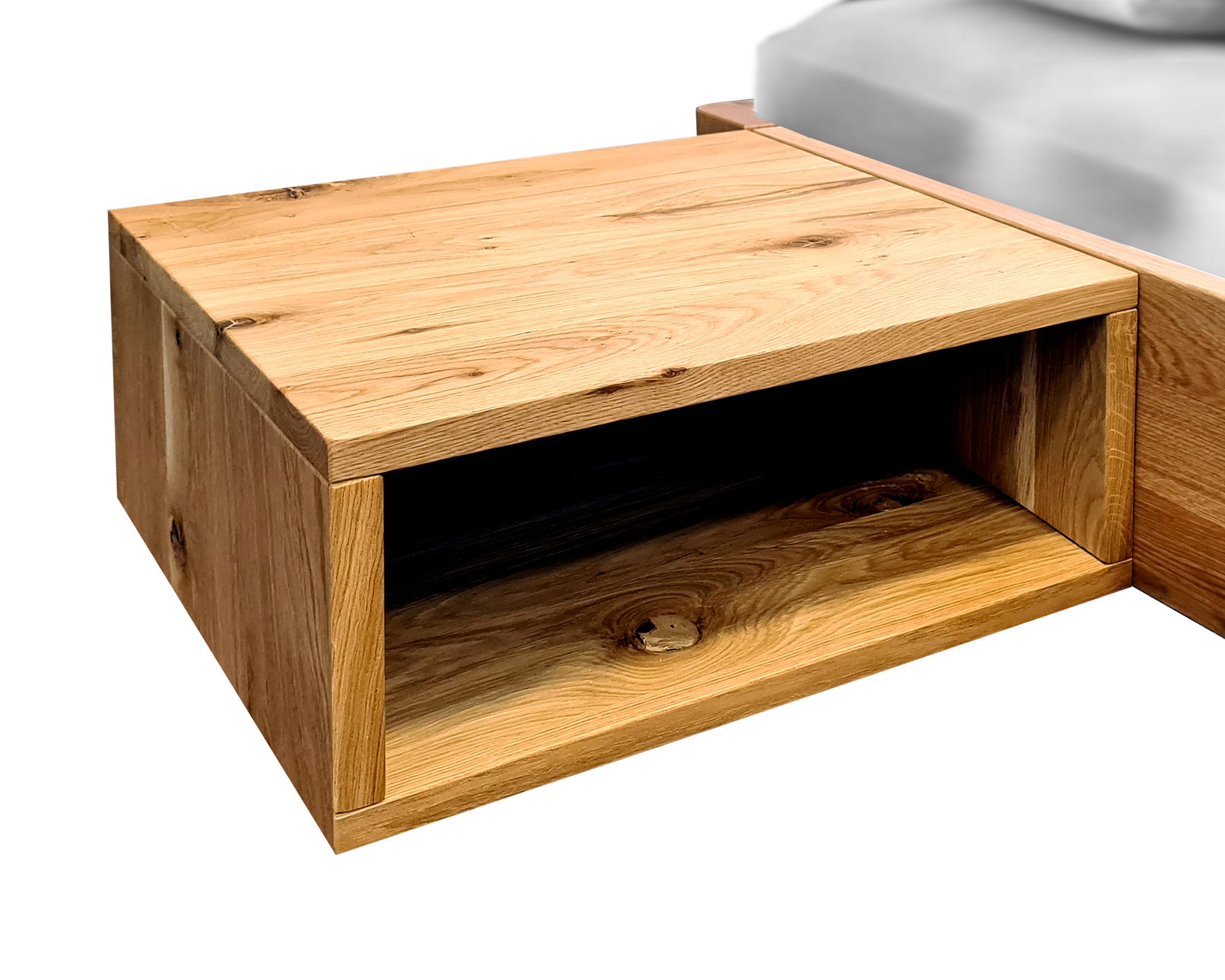 BlackWood »Buona Vita« Massivholz Nachttisch I mit Schublade / Wildeiche natur