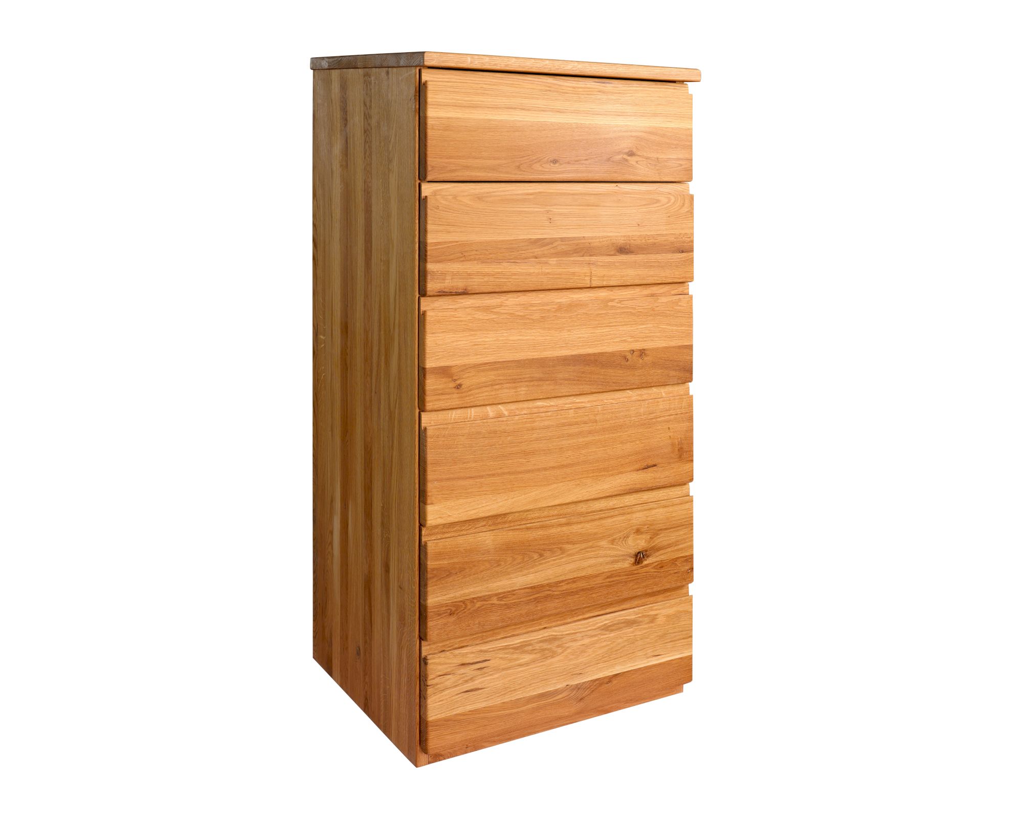 BlackWood »Dolce Vita« Wildeiche Massivholz Hochkommode mit 6 Schubladen / Wildeiche natur