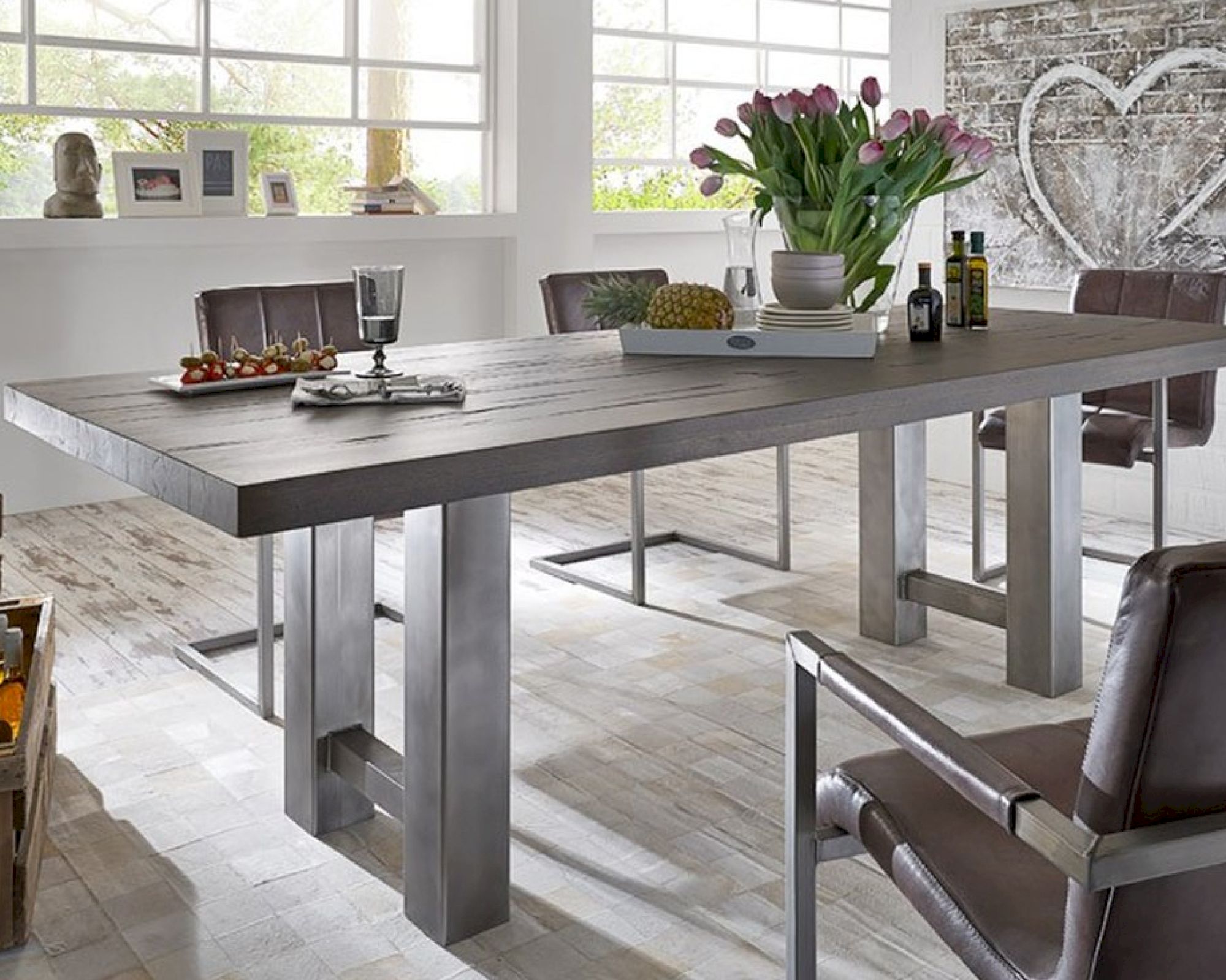 Bodahl Concept4You »Goliath« Eisen Tischgestell Rustic Oak schwarz