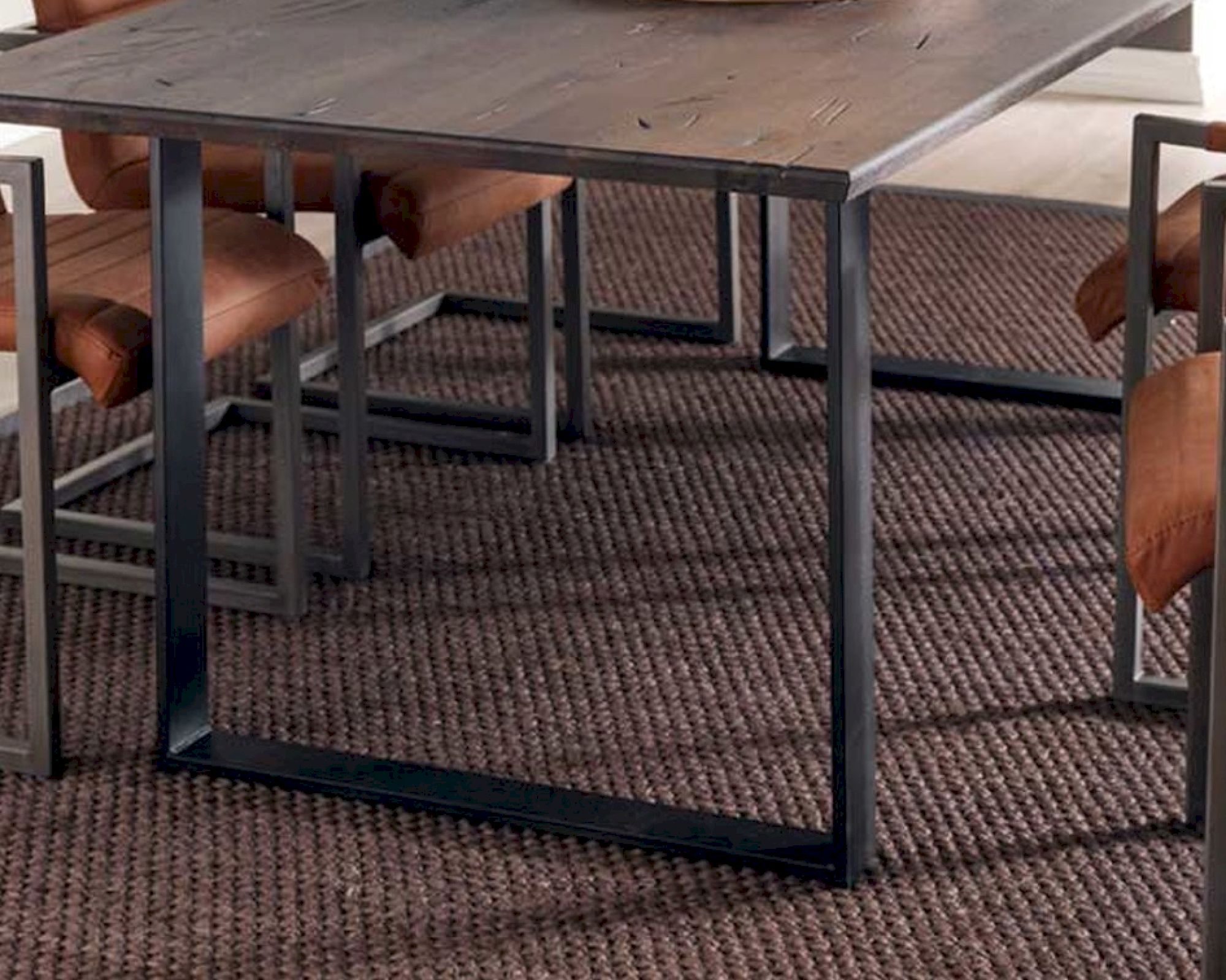 Bodahl Concept4You »Martin« Eisen Tischgestell Rustic Oak 100 cm / antik schwarz