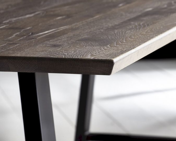 Bodahl Concept4You Massivholz Tischplatte Schweizer Kante Rustic Oak / 6cm / 300x110 cm / Eiche desert