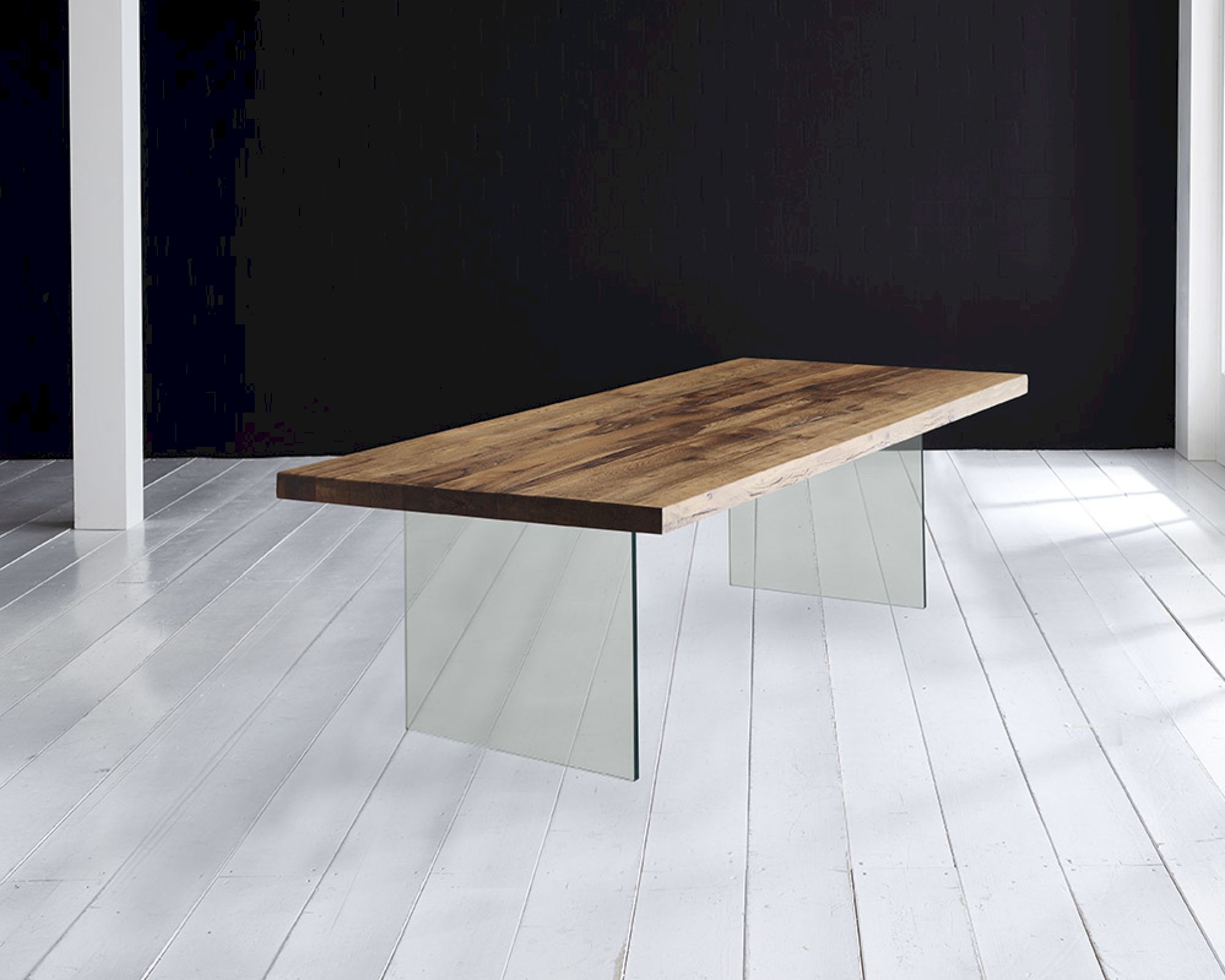 Bodahl Concept4You »Miles« Glas Tischgestell Rustic Oak 73x70x1,9 cm / glasbeine