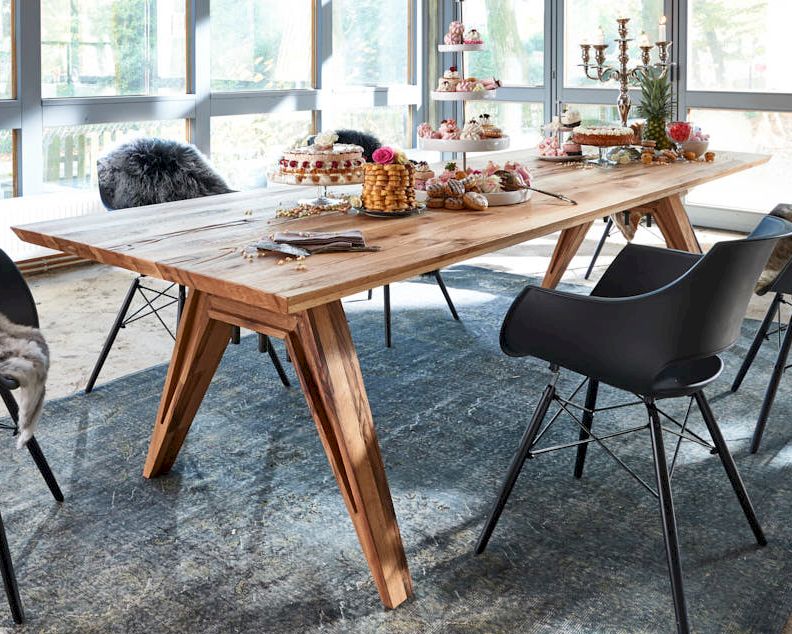 Bodahl Concept4You »Seattle« Massivholz Esstisch Rustic Oak 260x110 cm / old bassano