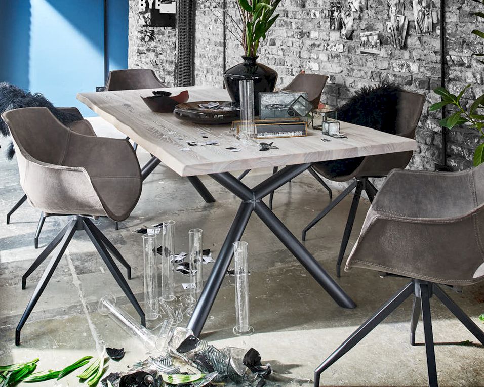 Bodahl Concept4You »Star« Massivholz Esstisch Ash Schweizer Kante / 180x100 cm / 06 Old Bassano