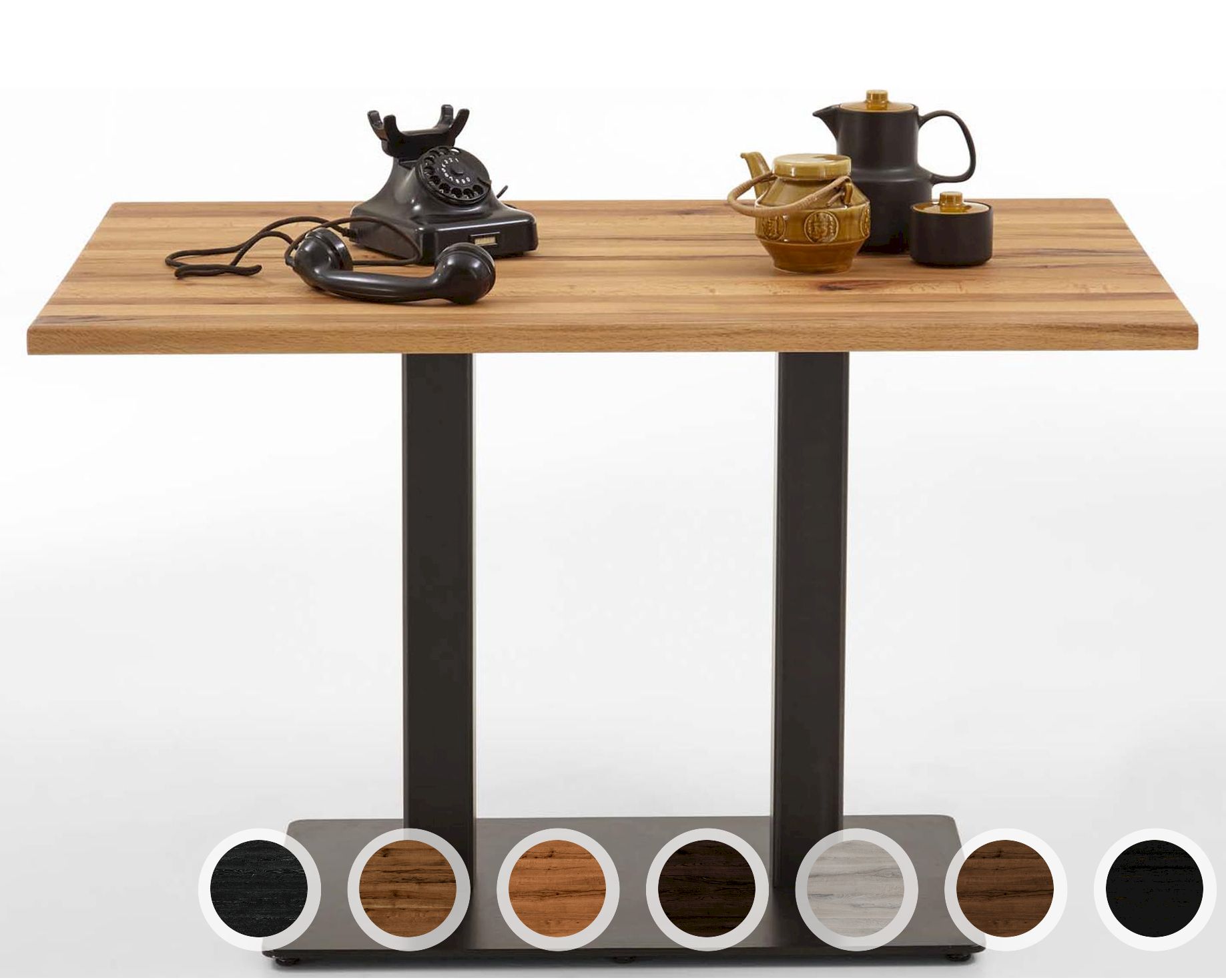 Bodahl »Nizza« Bar- & Küchentisch Rustic Oak 80x120x105 cm / mocca black