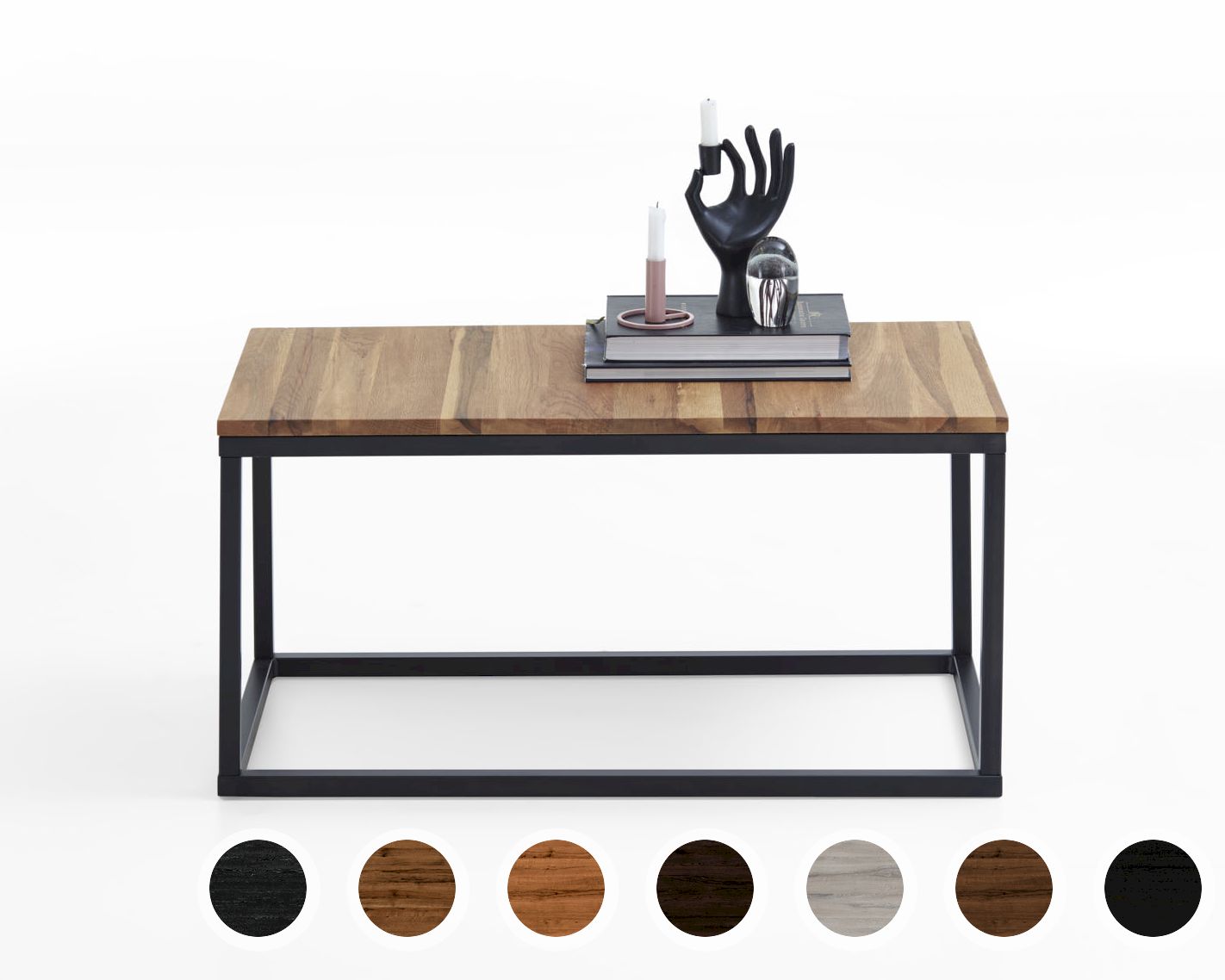 Bodahl »Nobel« Couchtisch Rustic Oak I 74,5x38,2 cm / Eiche mocca black