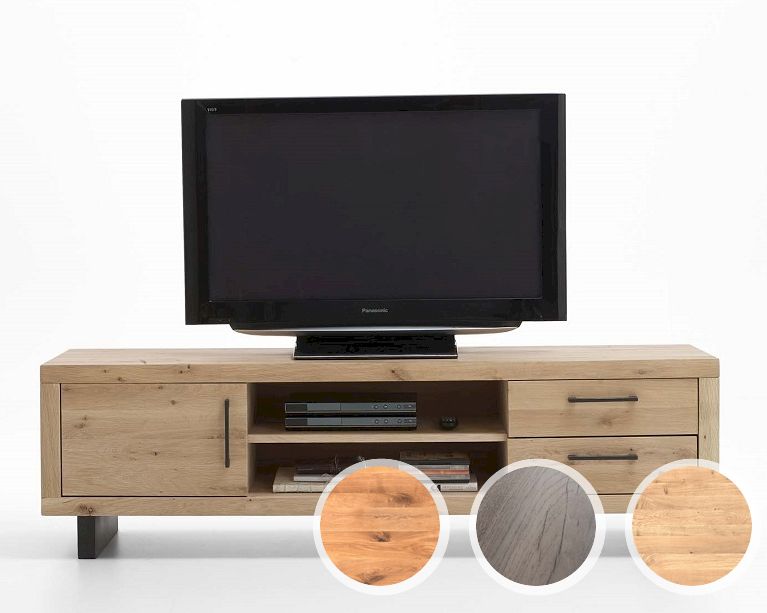 Bodahl »Woodstock« TV-Bank Wild Oak 180x45x52 cm / Ice Grey