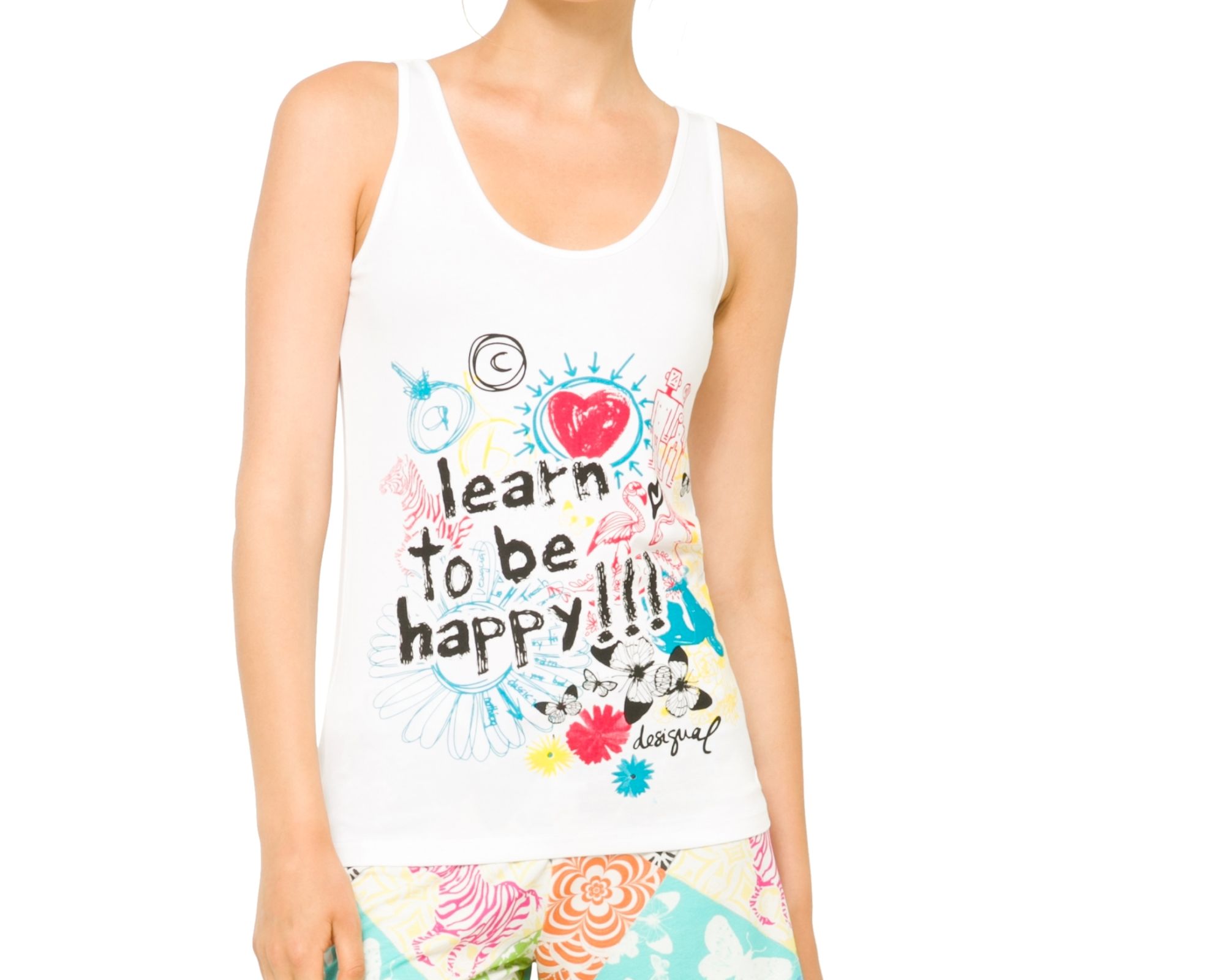 Desigual »Bolimania« Pyjamashirt / Top kurz L/XL