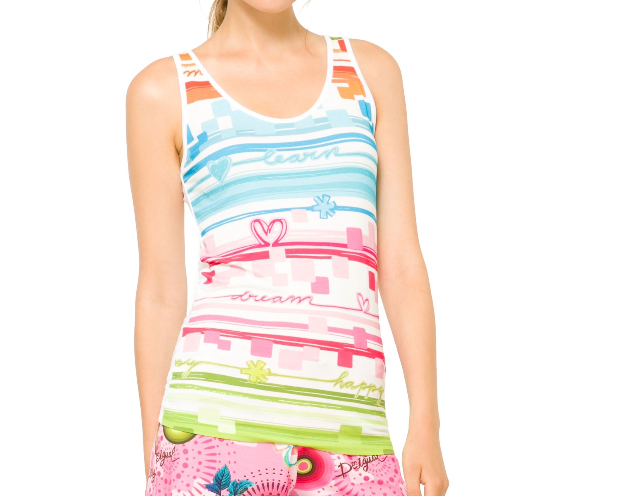 Desigual »Mojito« Pyjamashirt / Top kurz S/M