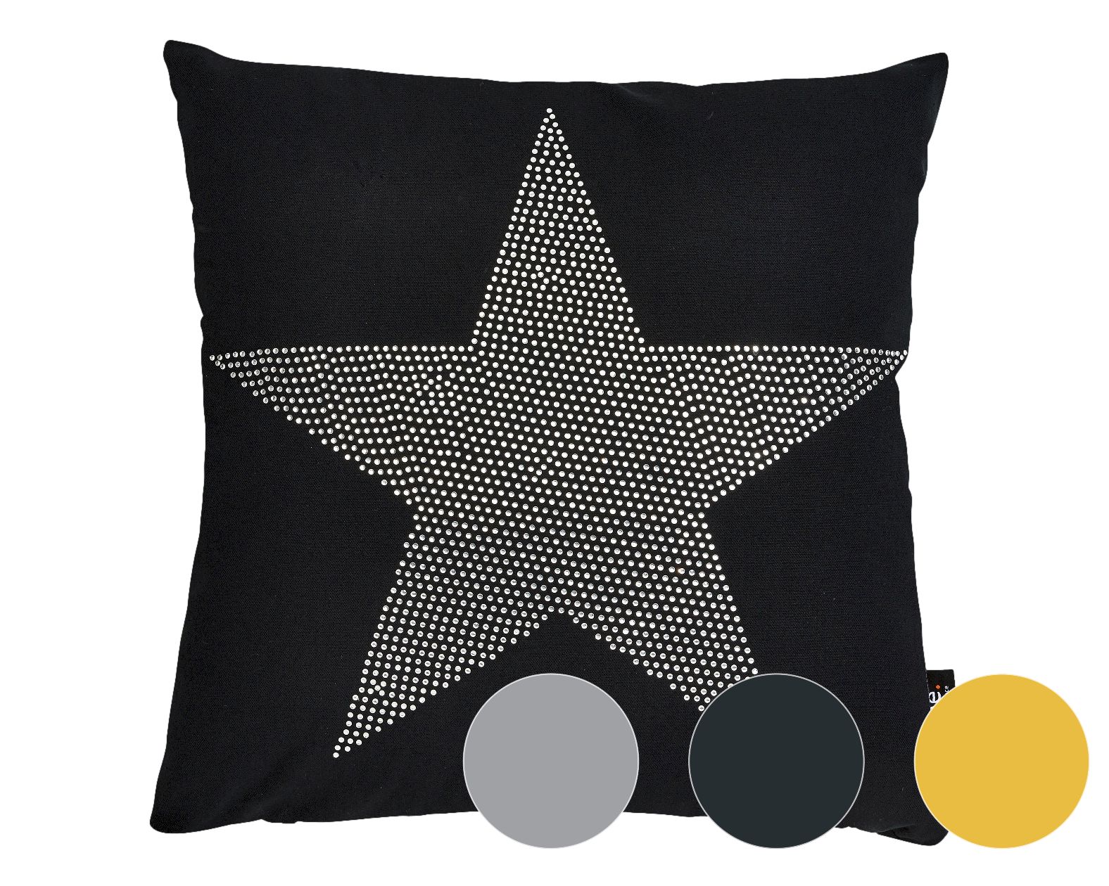 Done »Star« Kissen Strasssteine silber