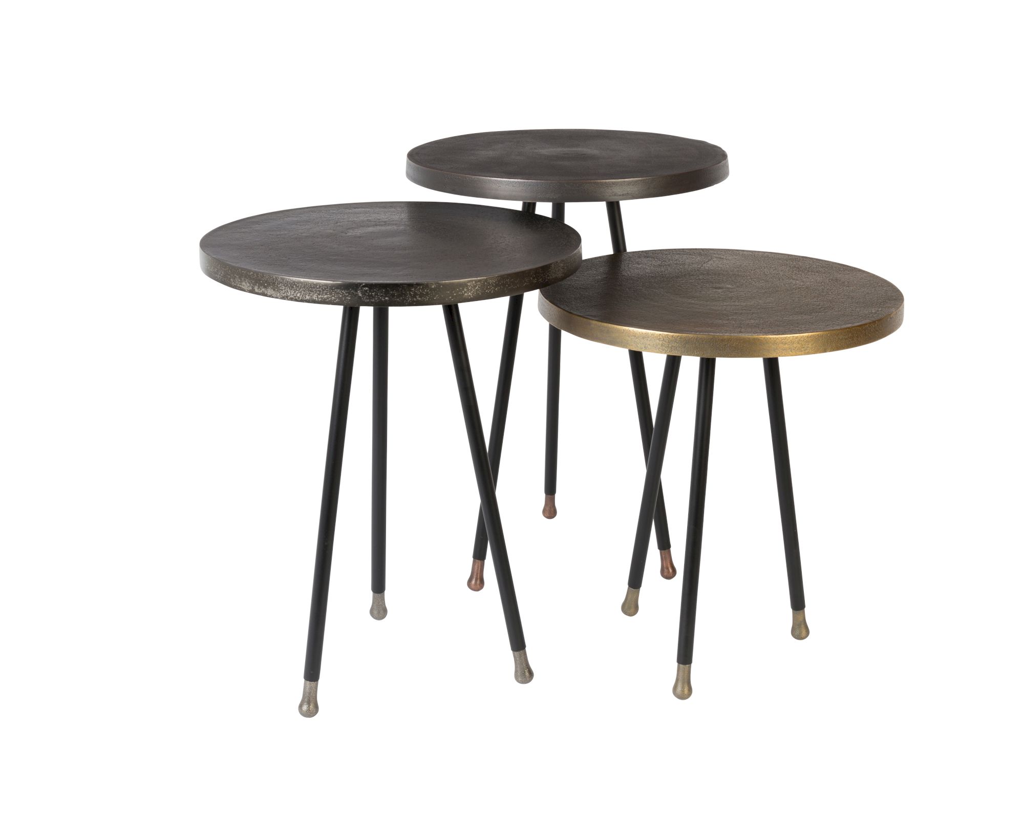 Dutchbone »Alim« Beistelltisch 3er-Set Aluminiumguss