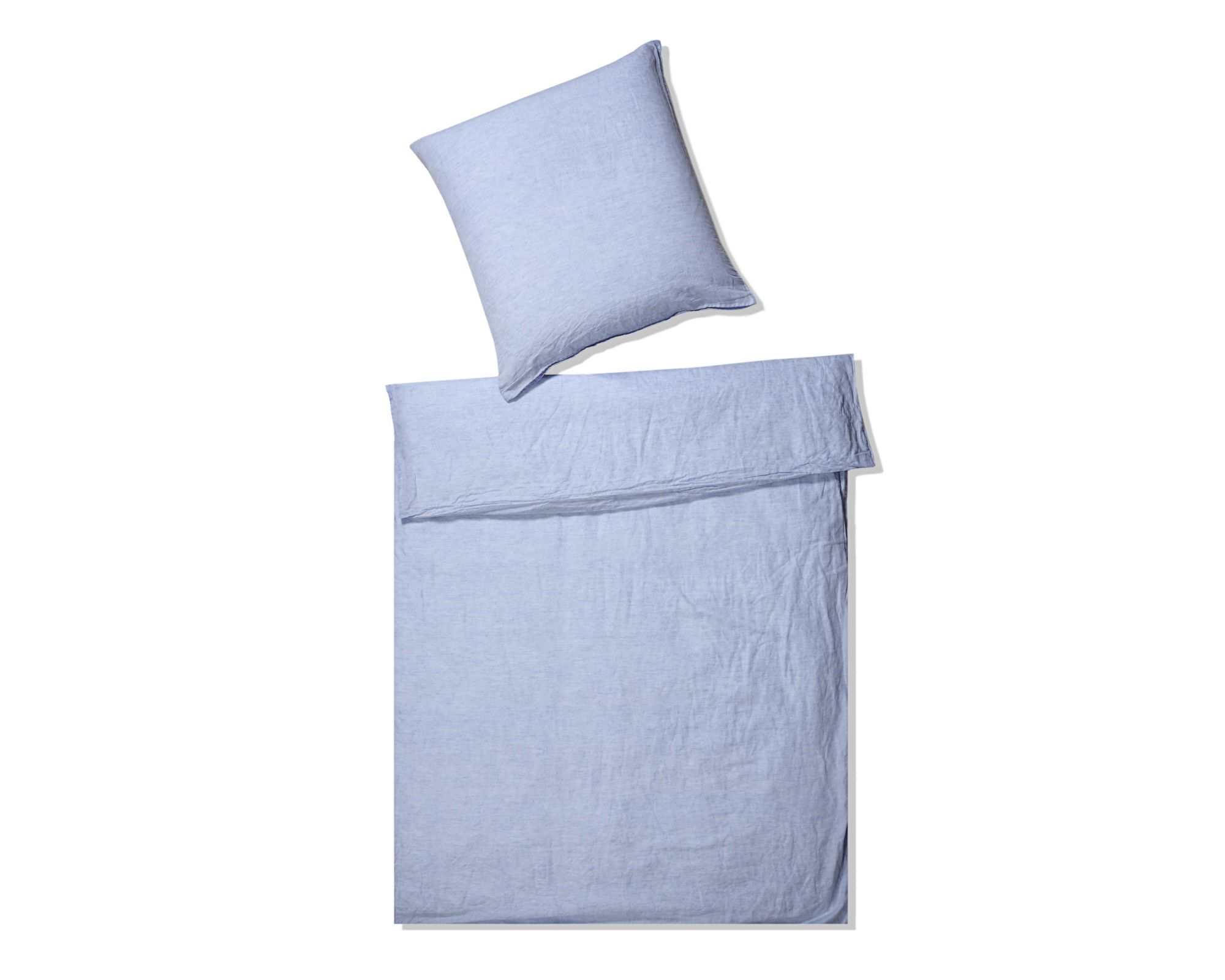 Elegante Casual Bettwäsche »Breeze« Hellblau 7038-02 Bettwäsche 155x200 cm / 80x80 cm