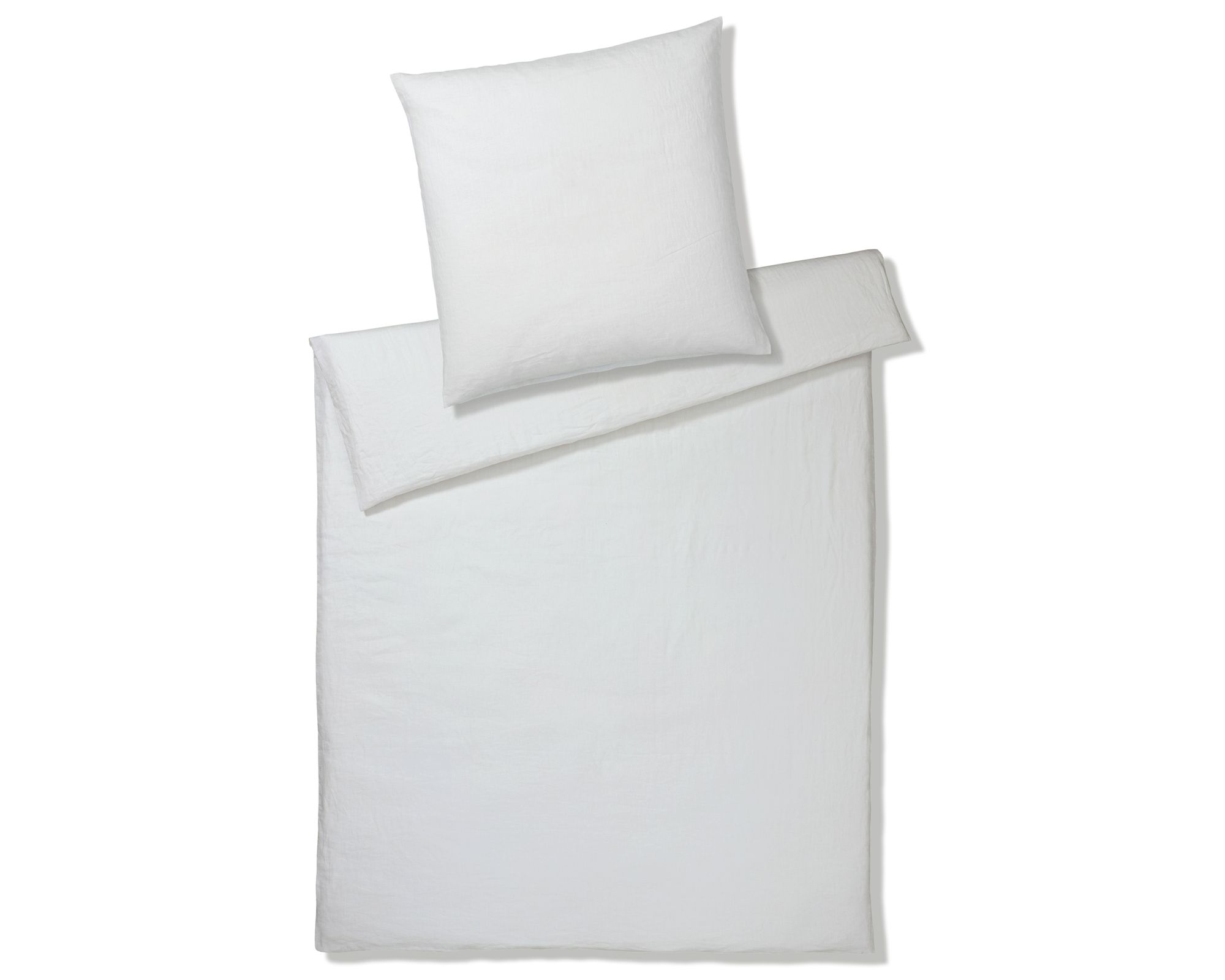 Elegante Casual Leinen Bettwäsche »Pure« Schneeweiß 7062-100 Kissen 40x80 cm