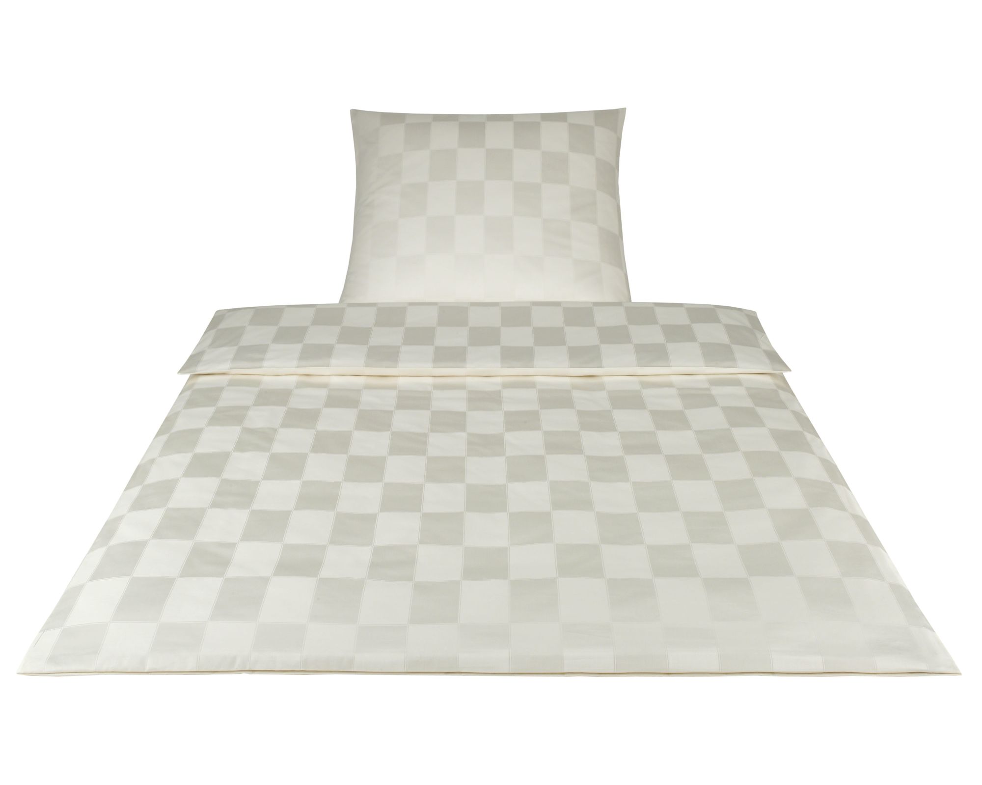 Elegante Mako-Satin Bettwäsche »Courage« Creme 2244-07 Kissen / 80x80 cm