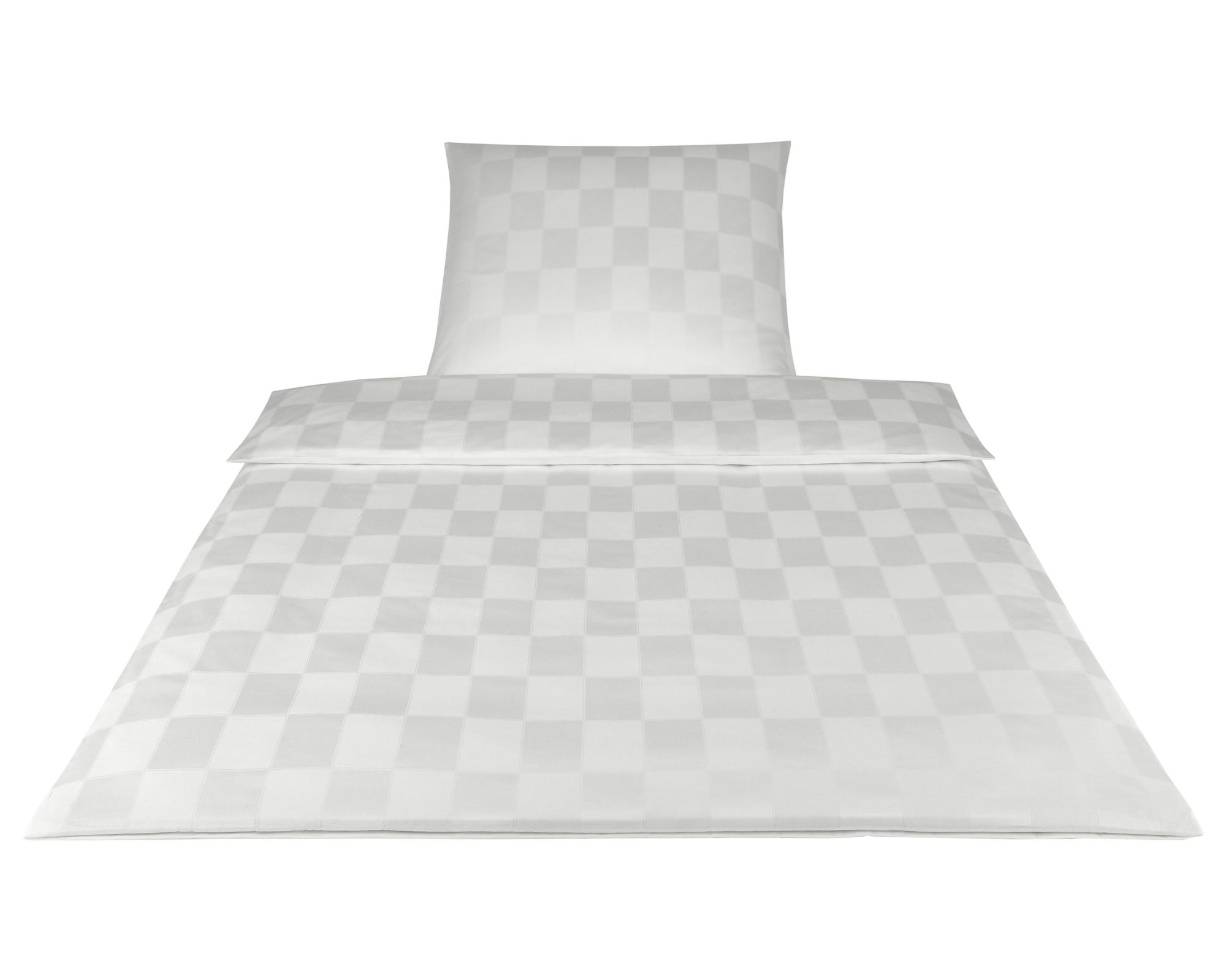 Elegante Mako-Satin Bettwäsche »Courage« Weiß 2244-00 Bettwäsche / 200x200 cm / 80x80 cm