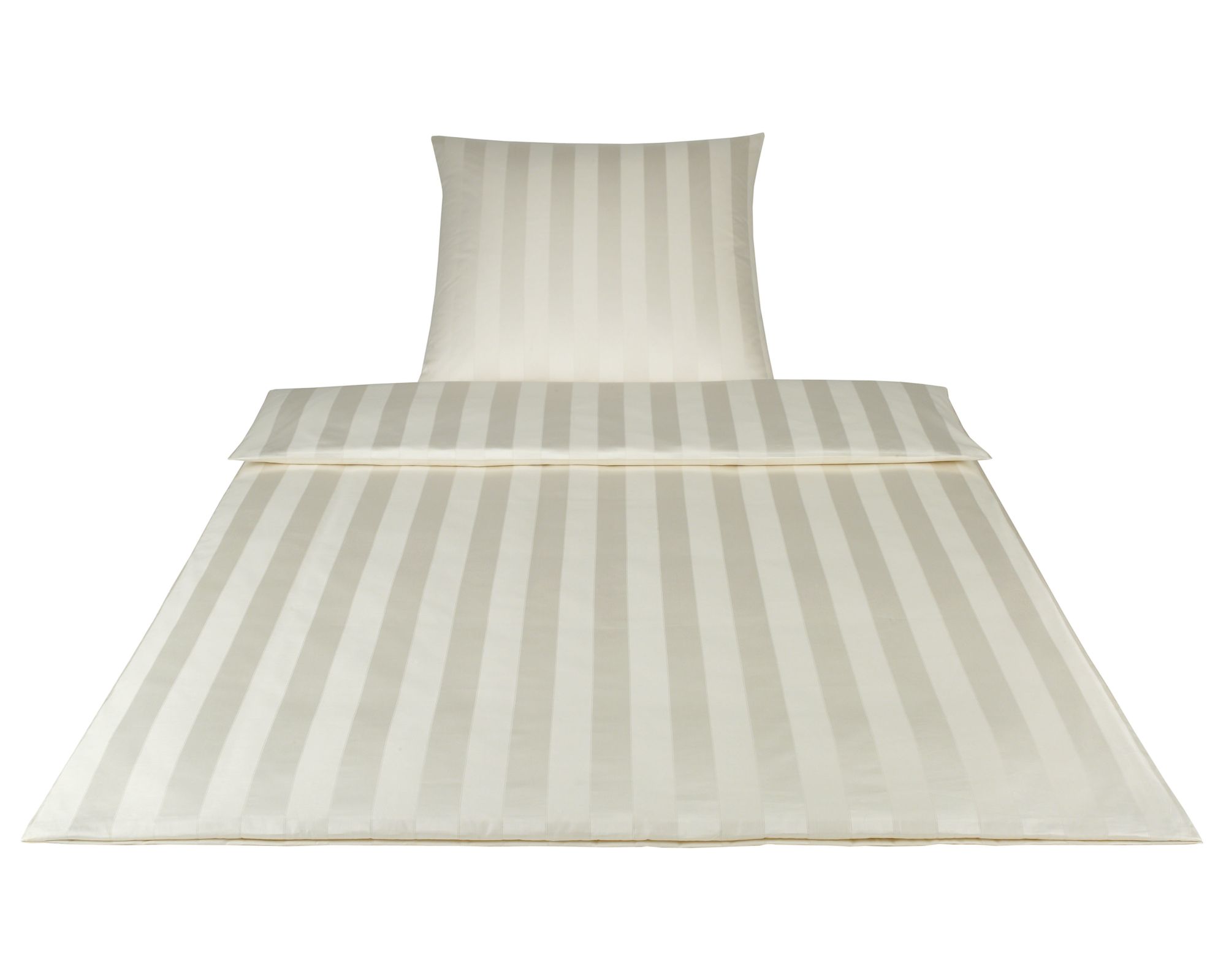 Elegante Mako-Satin Bettwäsche »Noblesse« Creme 2245-07 Bettwäsche / 155x200 cm / 80x80 cm