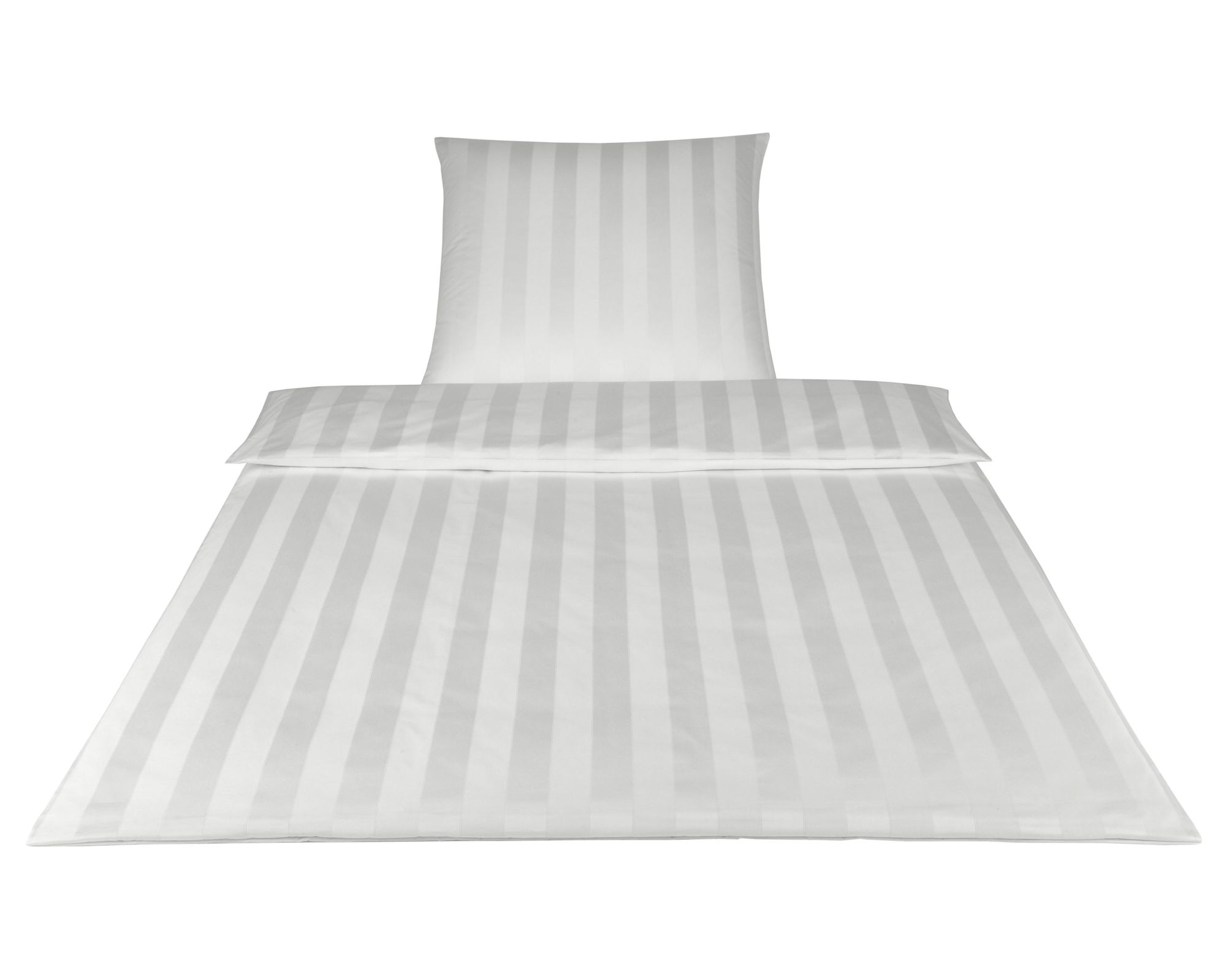 Elegante Mako-Satin Bettwäsche »Noblesse« Weiß 2245-00 Bettwäsche / 200x200 cm / 80x80 cm