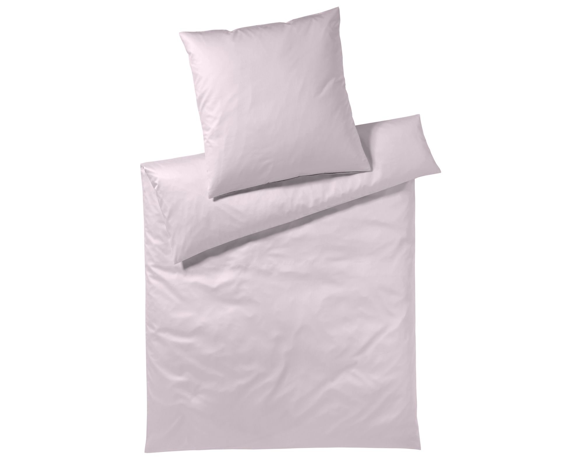 Elegante Mako-Satin Bettwäsche »Solid Jersey« Rose 3506-01 Bettwäsche / 135x200 cm / 80x80 cm