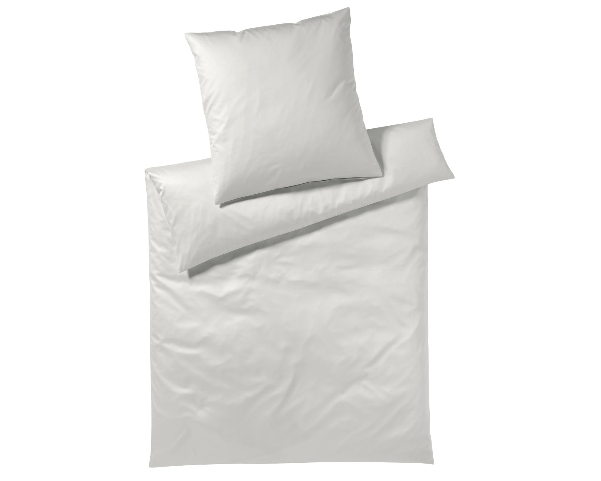 Elegante Mako-Satin Bettwäsche »Solid« Natur 6800-70 Bettwäsche 155x220 cm / 80x80 cm