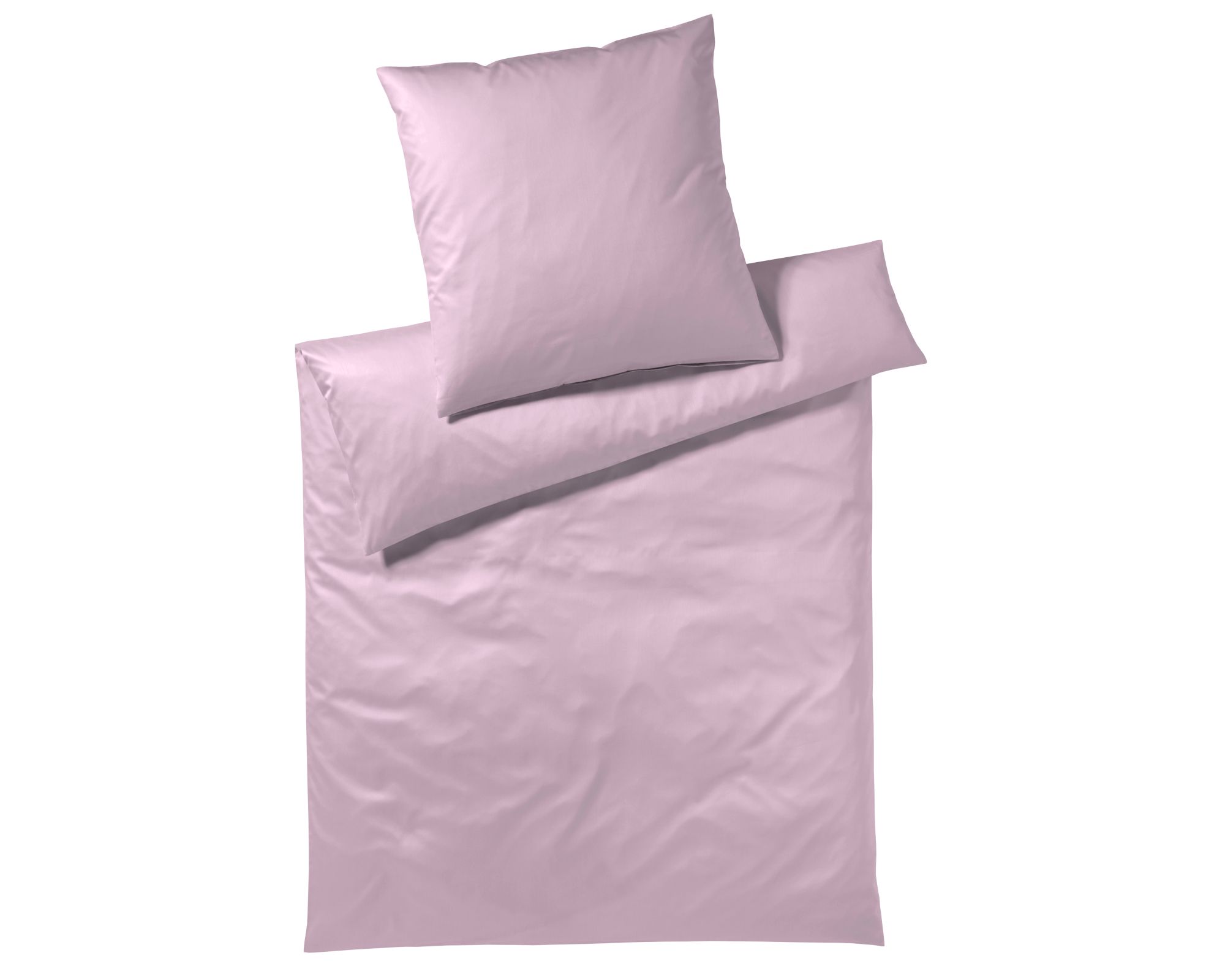 Elegante Mako-Satin Bettwäsche »Solid« Rose 6800-15 Kissen 80x80 cm
