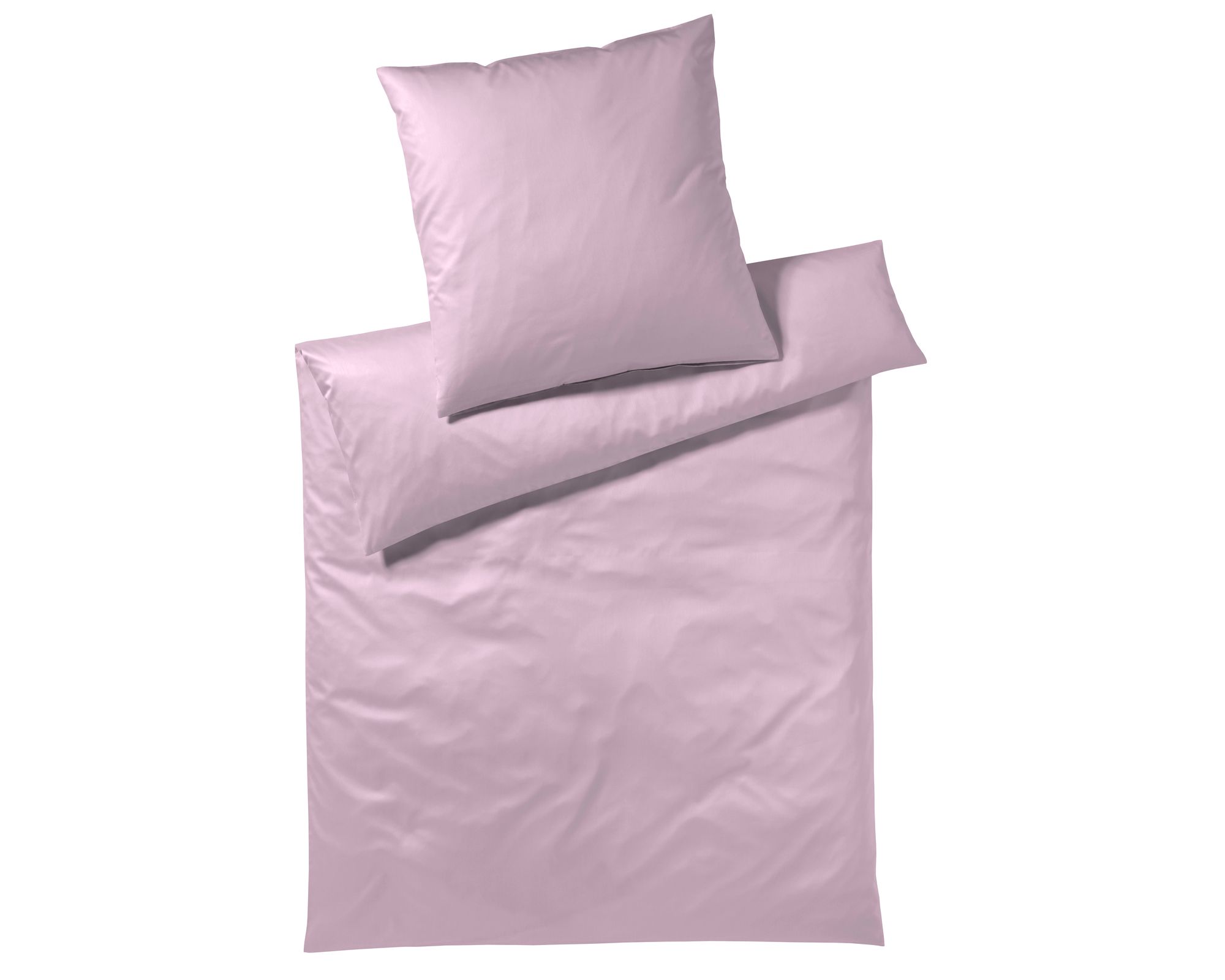 Mako-Satin Bettwäsche »Solid« Rose • Elegante Qualität » Jetzt kaufen!
