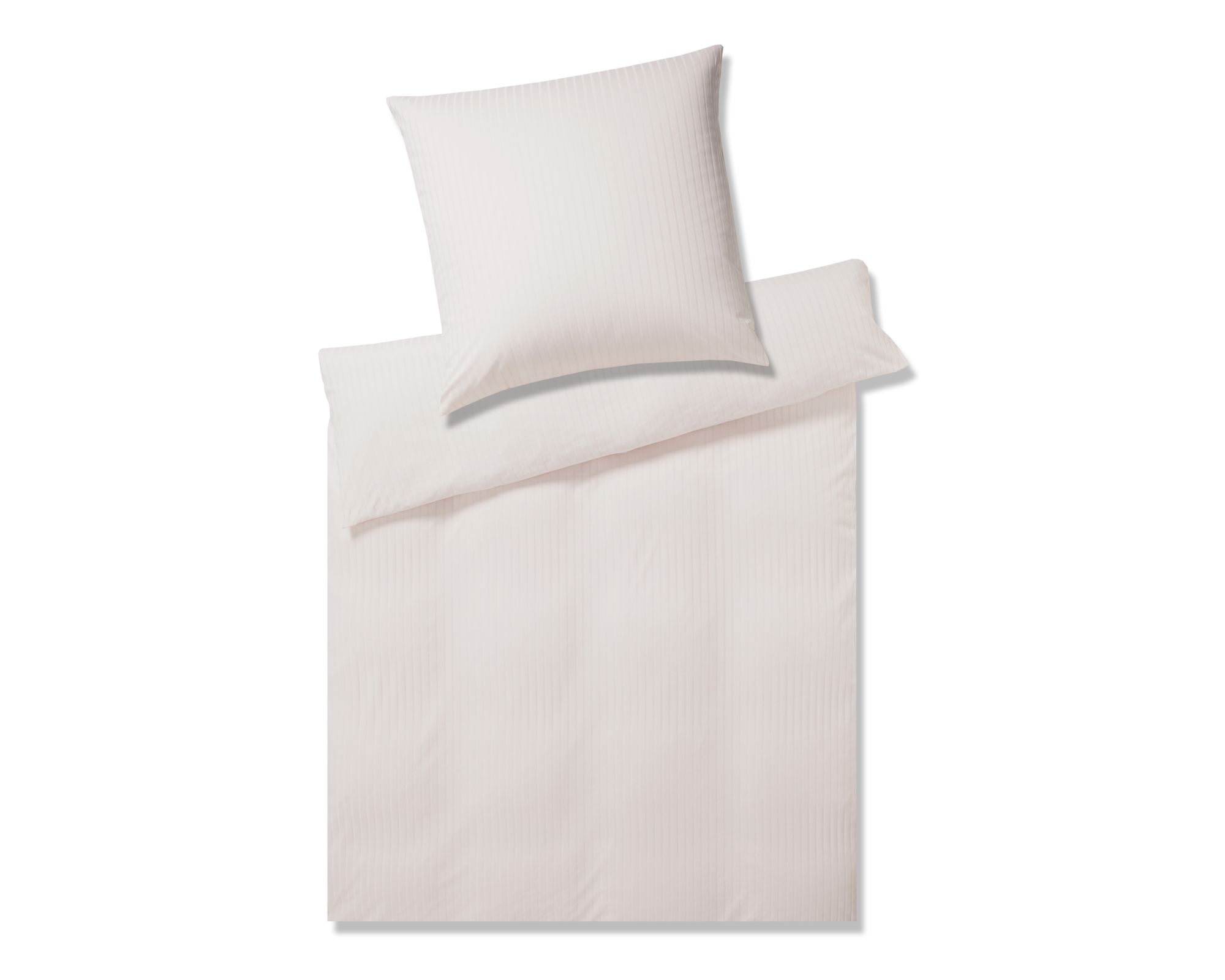 Elegante Mako-Satin Bettwäsche »Solid Stripe« Rose 3507-01 Kissen / 80x80 cm
